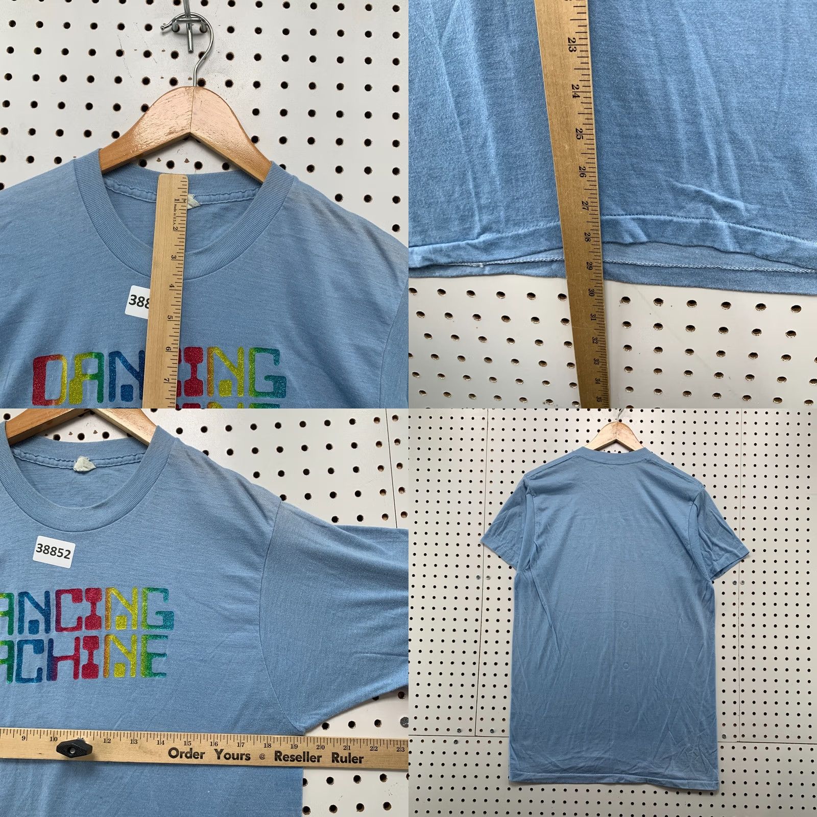 Vintage VINTAGE 70s Dancing Machine Shirt Mens Fits Medium Blue Glitter Graphic Size US M / EU 48-50 / 2 - 9 Thumbnail