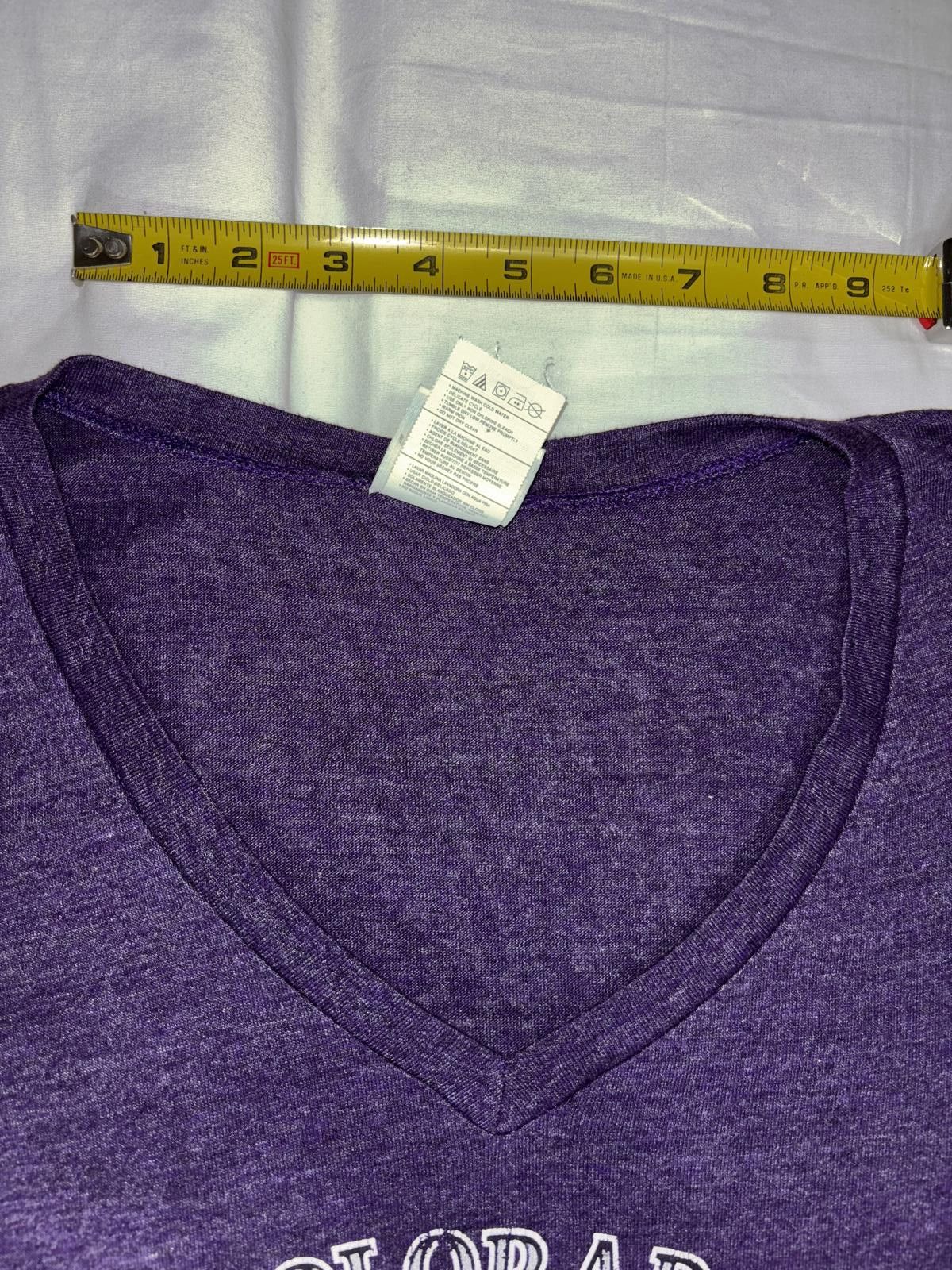 Designer Colorado Rockies V-Neck T-Shirt - Women's Casual Tee Size L / US 10 / IT 46 - 5 Thumbnail