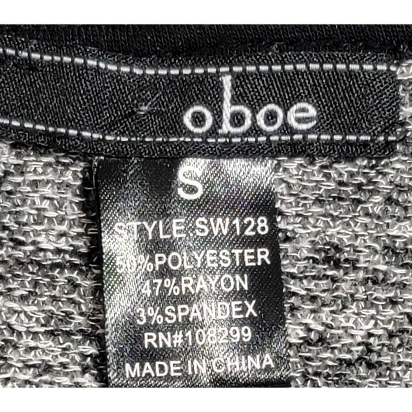 Other Oboe Black Gray Marled Open Front Cardigan Sweater Small Size S / US 4 / IT 40 - 4 Thumbnail