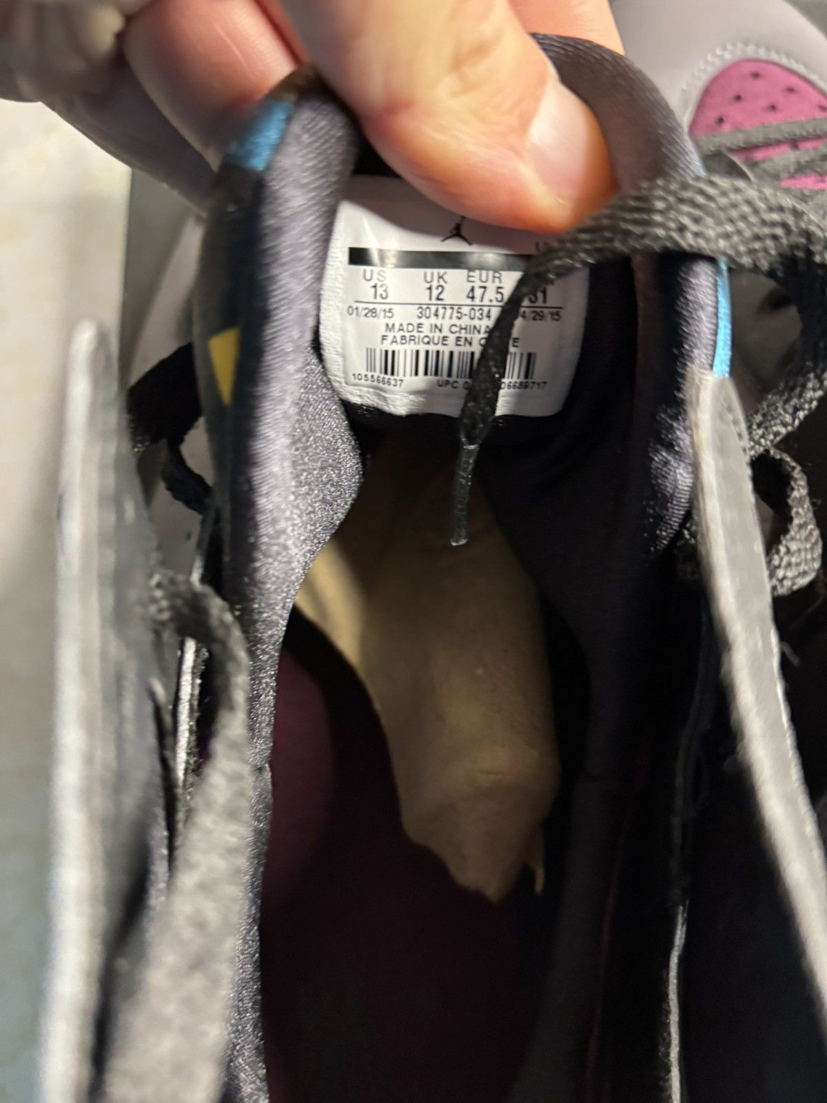 Jordan Brand Air Jordan 7 Retro 2015 Bordeaux 2015 Size US 13 / EU 46 - 6 Thumbnail