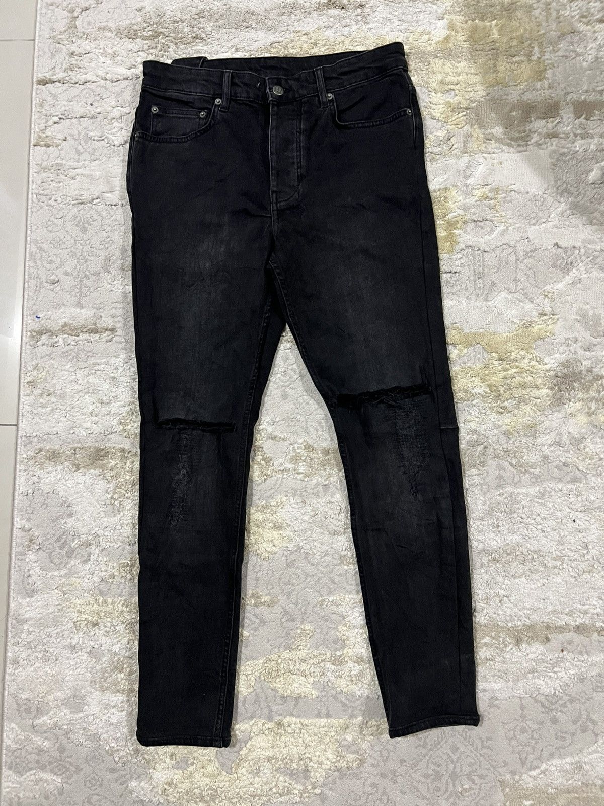 Ksubi Ksubi Chitch Krow Krushed Distressed Jeans Slim Fit Denim Size US 32 / EU 48 - 2 Thumbnail