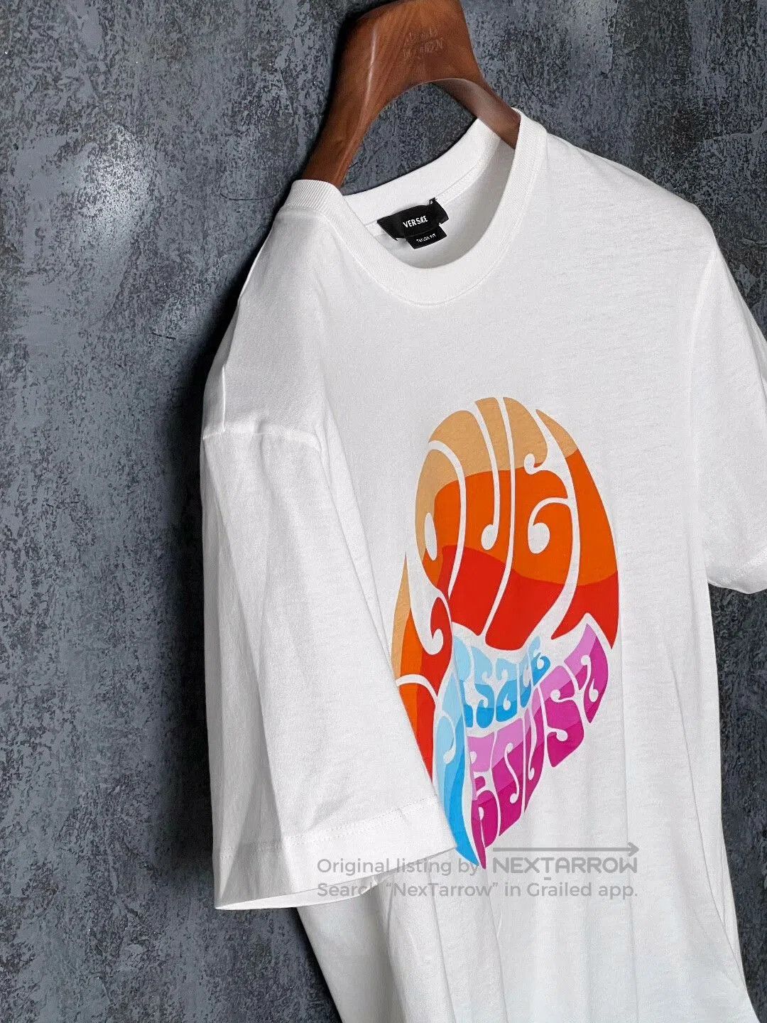 Versace VERSACE Multi Logo Print Cotton Tee. Size US S / EU 44-46 / 1 - 6 Thumbnail