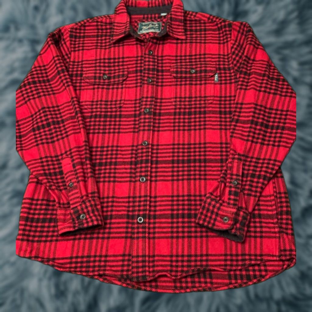 Vintage VINTAGE Woolrich Button-Up Plaid Flannel Red Buffalo Heavy Mens XL Shirt Size US XL / EU 56 / 4 - 1 Thumbnail