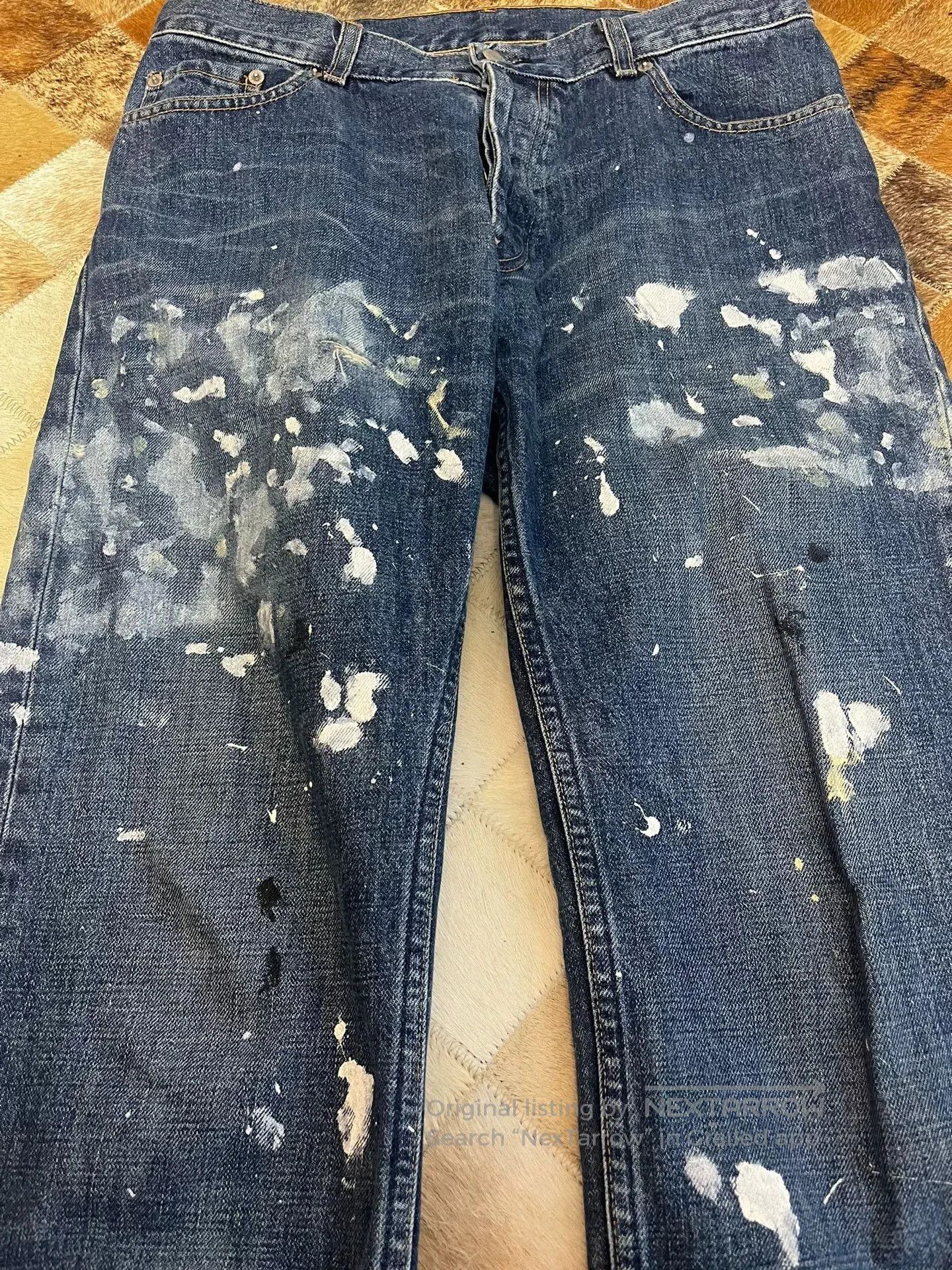Helmut Lang helmut lang splattered denim jeans classic cut. Size US 34 / EU 50 - 2 Thumbnail