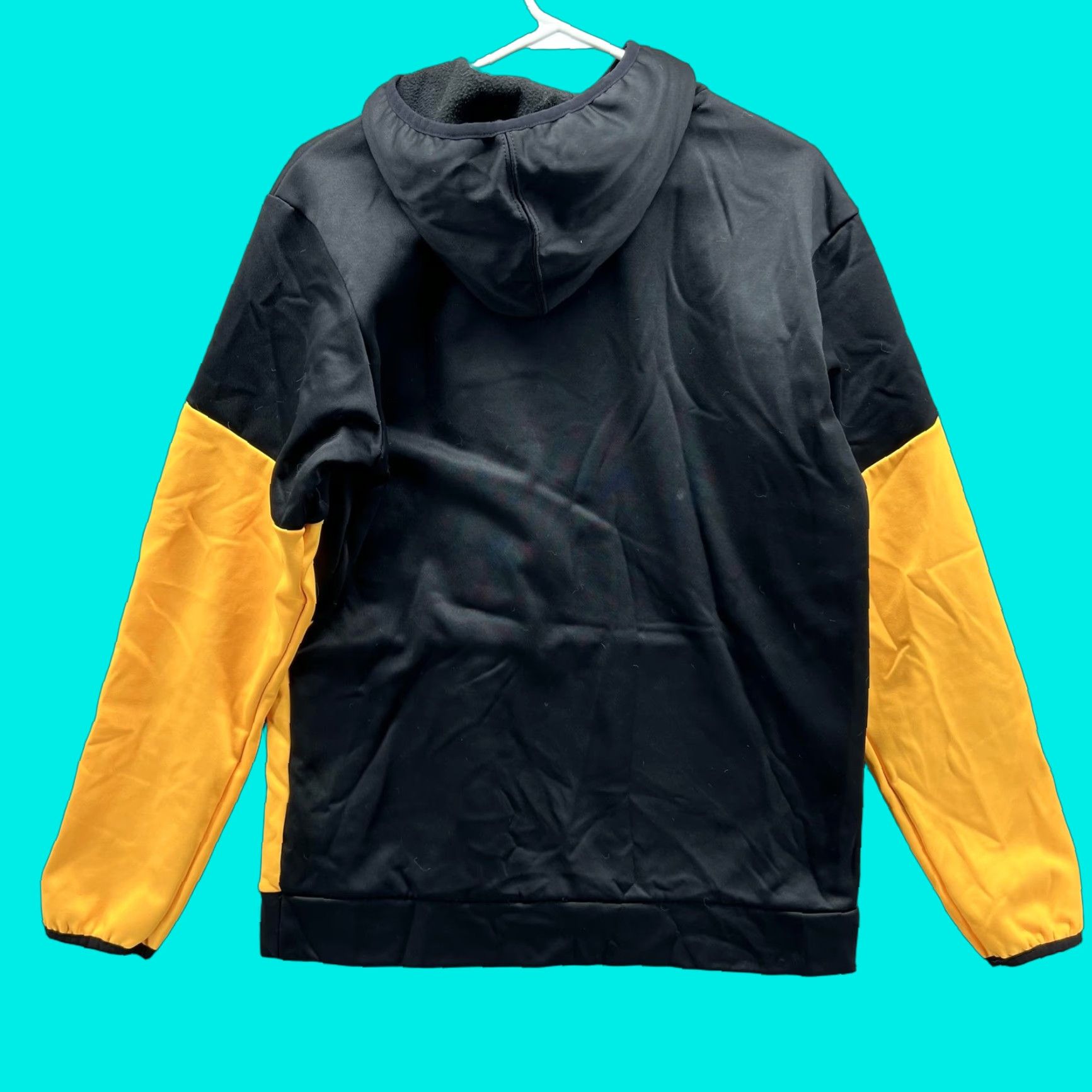 Puma Puma Hoodie Mens S Black Yellow Pullover Fleece Sweatshirt Training Logo Graphic Print Kangaroo Pocket Size US S / EU 44-46 / 1 - 1 Thumbnail