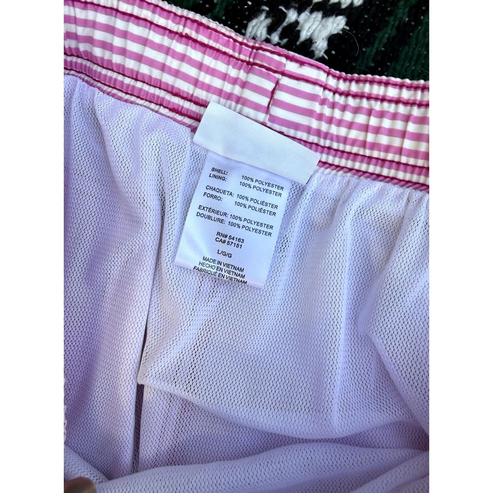 Calvin Klein Calvin Klein Mens L Rosebud Ombre Stripe Quick Dry UPF 40 Wicking Swim Trunks Size US 33 - 3 Thumbnail