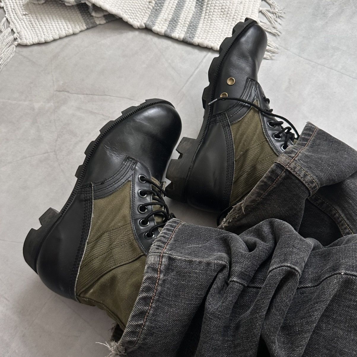 Dirk Bikkembergs Vintage Ro Search Combat Military Jungle Boots Vietnam War Size US 8.5 / EU 41-42 - 4 Thumbnail