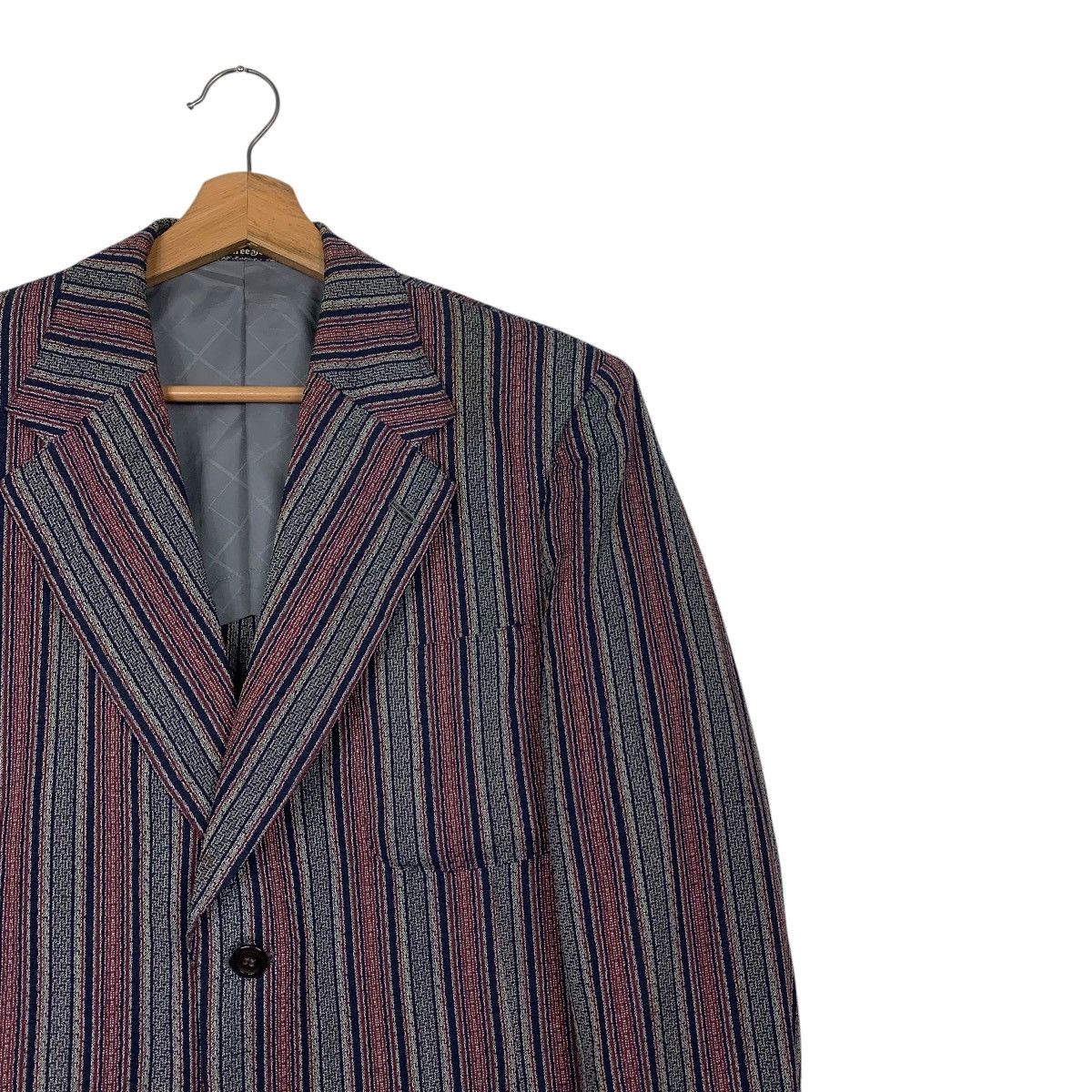 Vintage THREE JET Wool Striped Tailored Jacket Blazer #2879-C130 Size 42R - 4 Thumbnail