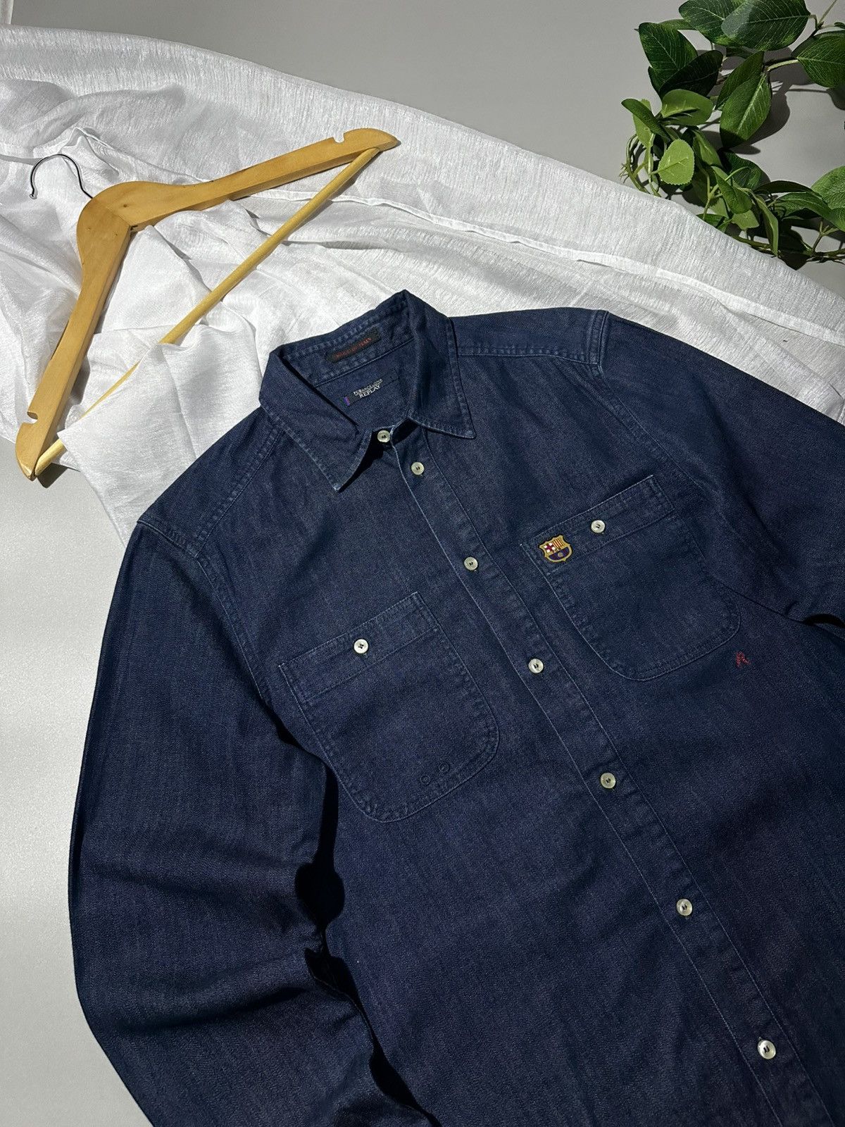 Replay Replay FC Barcelona Long Sleeve Denim Shirt Size US S / EU 44-46 / 1 - 4 Thumbnail