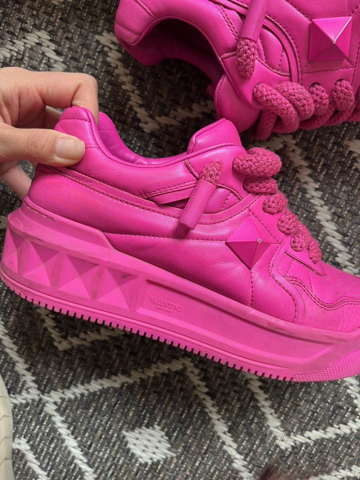 Valentino Valentino Pink PP One Staud Trainer Size US 7 / IT 37 - 3 Thumbnail