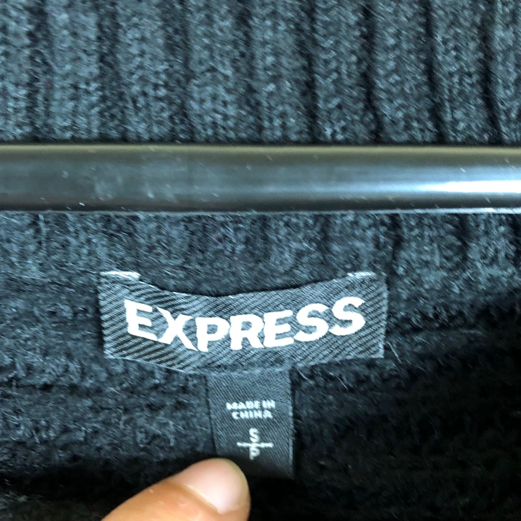 Express Express Sweater Womens Black Boat Neck Long Sleeve Wool Blend Small Size S / US 4 / IT 40 - 6 Thumbnail