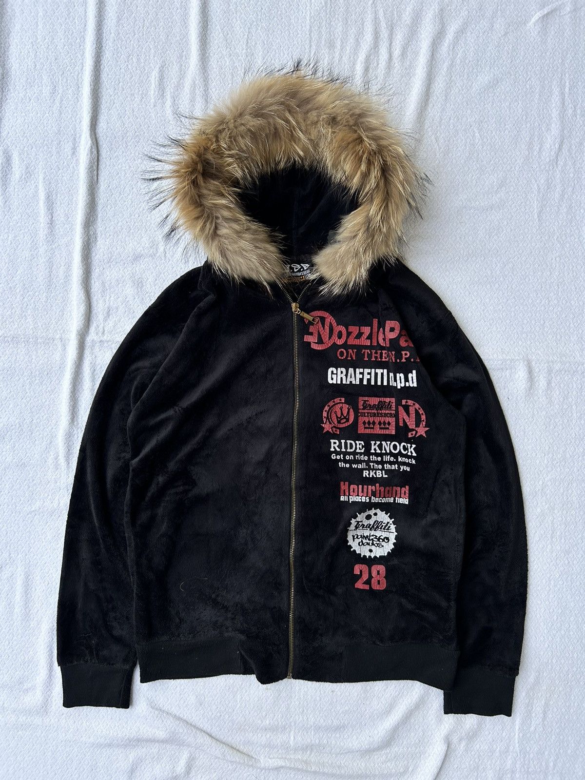 ジャケット・アウター nape_ foxfur hoodie LGB ifsixwasnine Gothic LGB If Six Was Nine Junya Watanabe Style Faux Fur