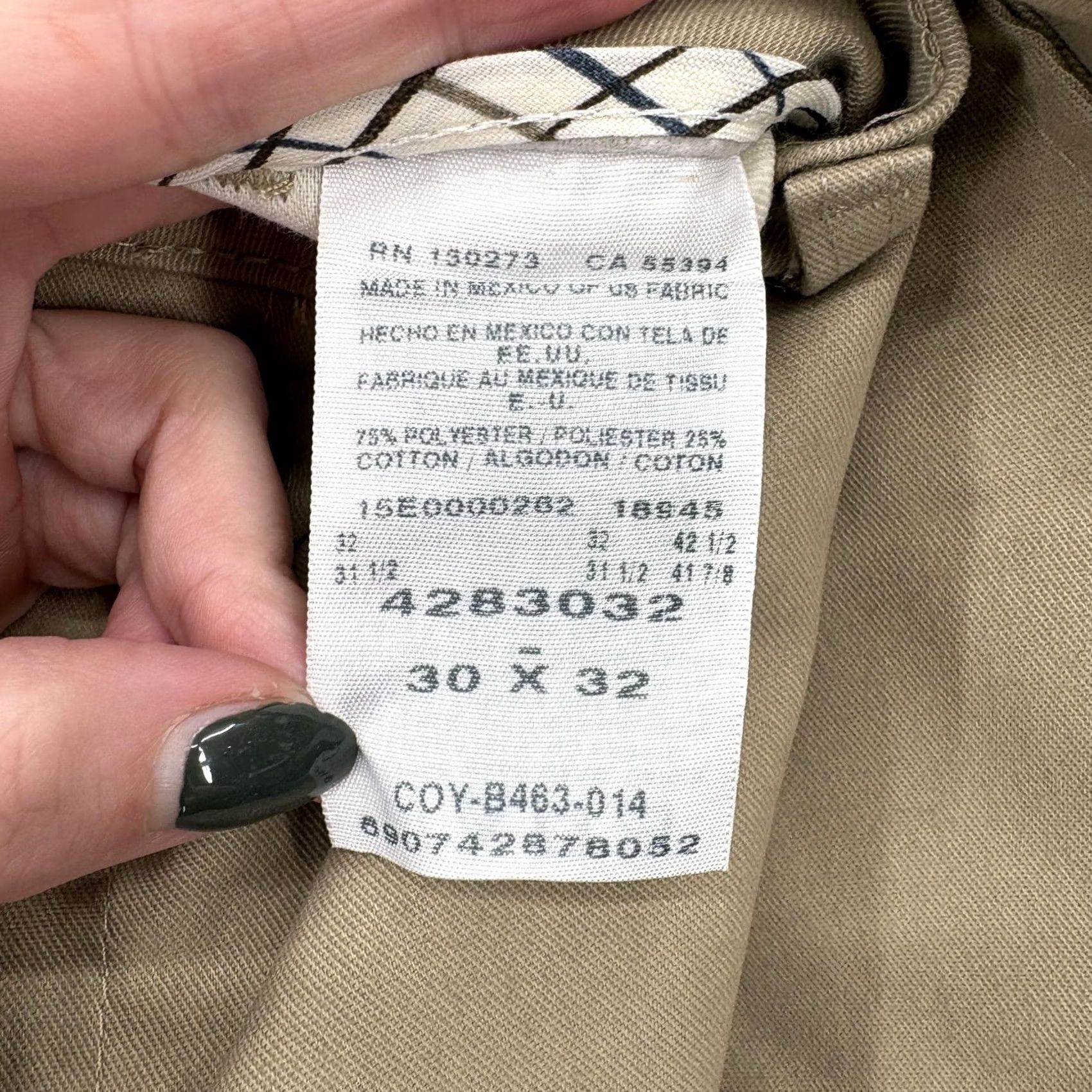 Lee Lee Total Freedom Pants Mens 30x32 Khaki Relaxed Flat Front No Iron Stretch Pockets Wrinkle Resistant Workwear Casual Shirt Dress Pants Size US 30 / EU 46 - 7 Thumbnail