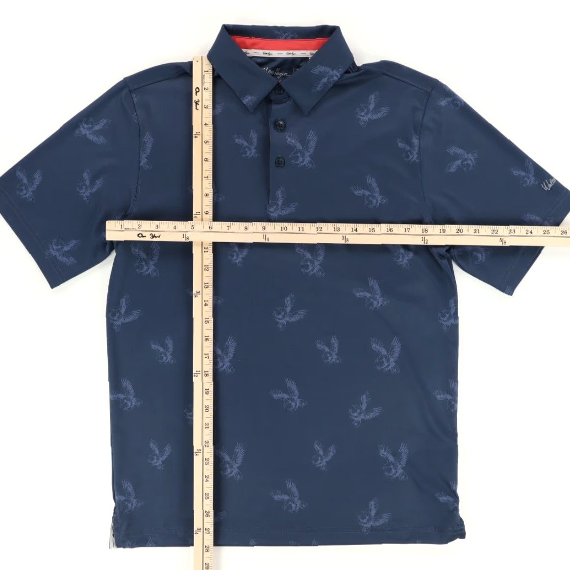 Vintage Walter Hagen 11 Majors Hawk All Over Print Polo Shirt Navy Blue Men's S Shirt Polo Mens Navy Blue 11 Majors Hawk All Over Print Size US S / EU 44-46 / 1 - 3 Thumbnail