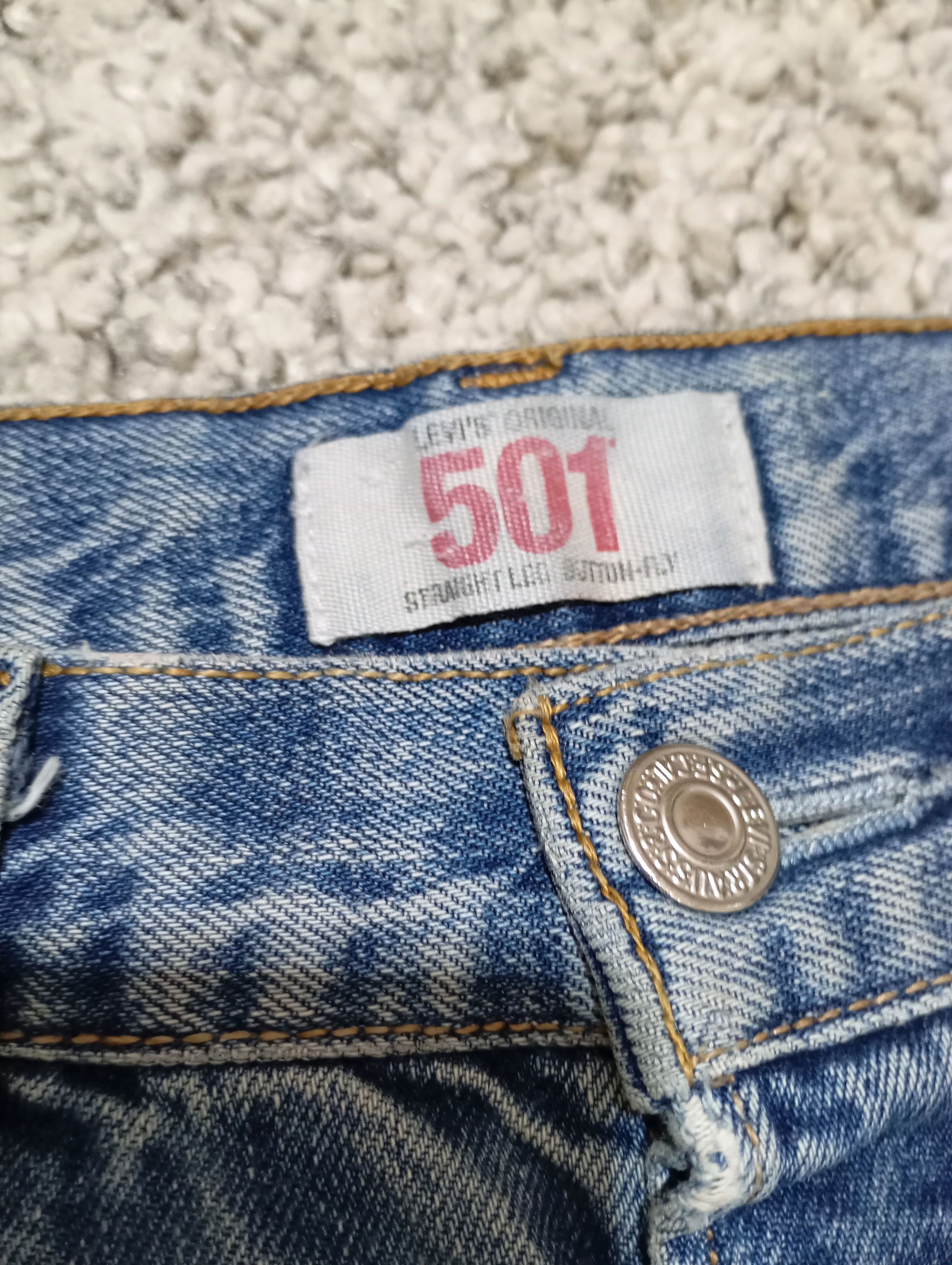 Levi's Vintage Levis 501 Bleu Wash Distressed Jeans Size US 32 / EU 48 - 6 Thumbnail