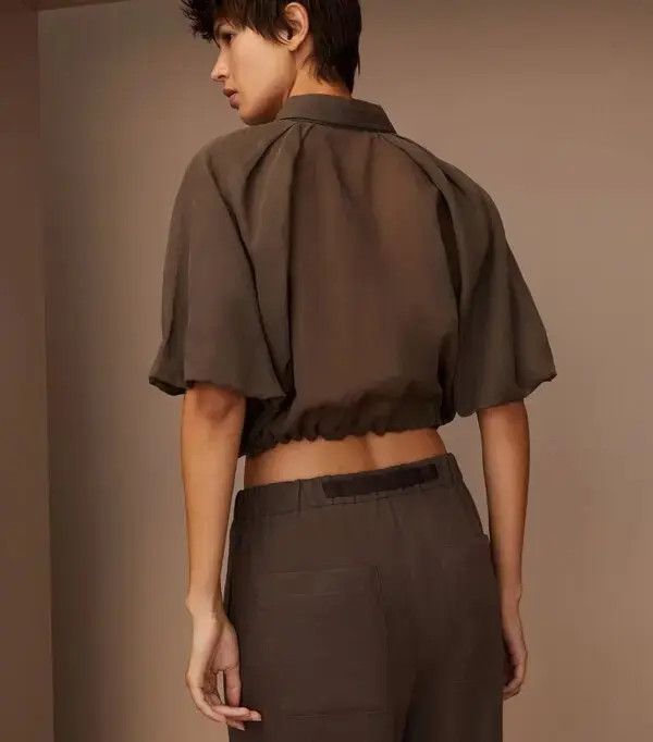 Brunello Cucinelli o1w1db10825 Blouse in Dark Brown Size M / US 6-8 / IT 42-44 - 4 Thumbnail