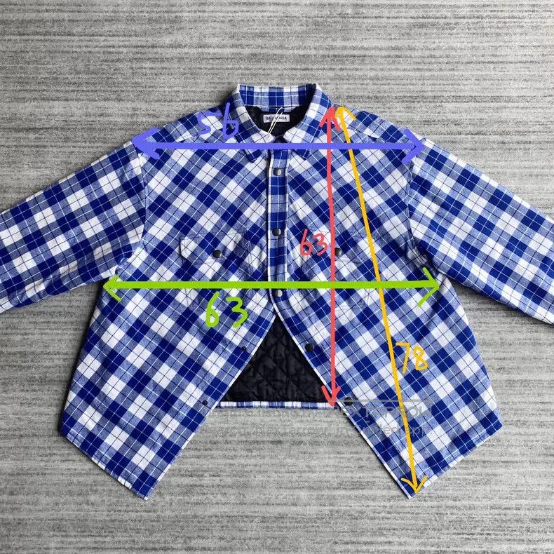 Balenciaga Balenciaga White and Blue Plaid Checkered Shirt Jacket Size XXS / US 00 / IT 34 - 9 Thumbnail