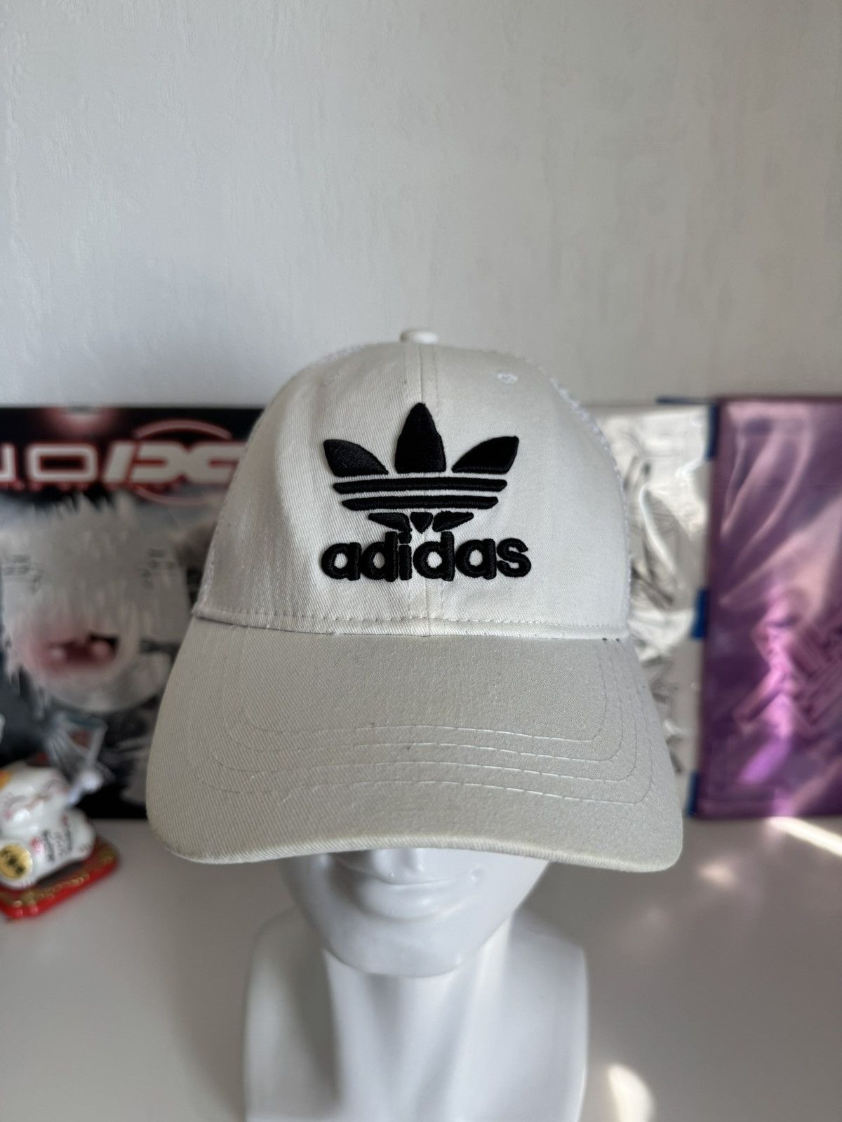 Adidas Adidas Originals White Mesh Trucker Cap Size ONE SIZE - 2 Thumbnail