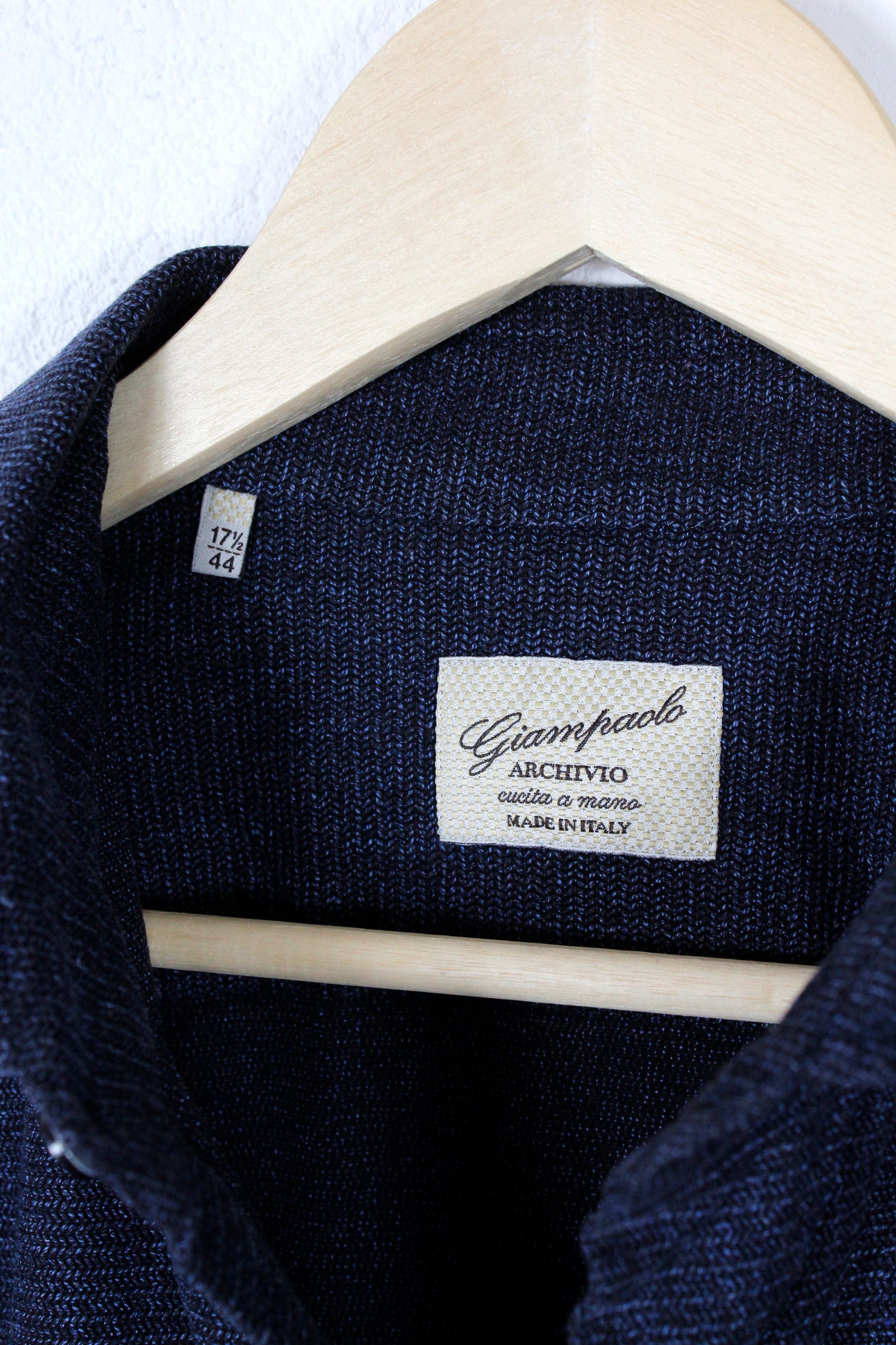 Other Gianpaolo Archivio Italy Knit Cotton Shirt Size US XL / EU 56 / 4 - 4 Thumbnail