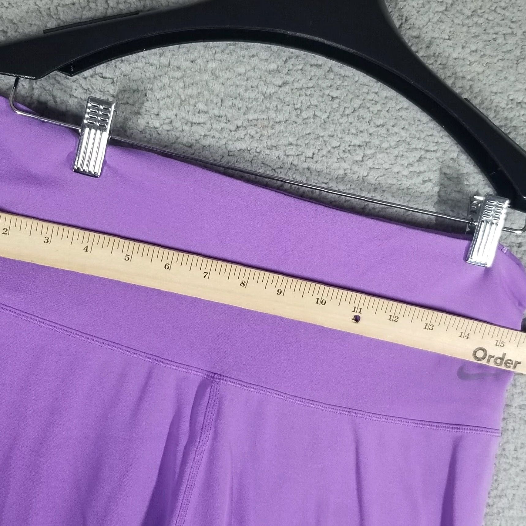 Nike Nike Women's XL Purple Yoga Leggings Compression Pockets Activewear 7/8 High Waist Size 40" / US 18 - 3 Thumbnail