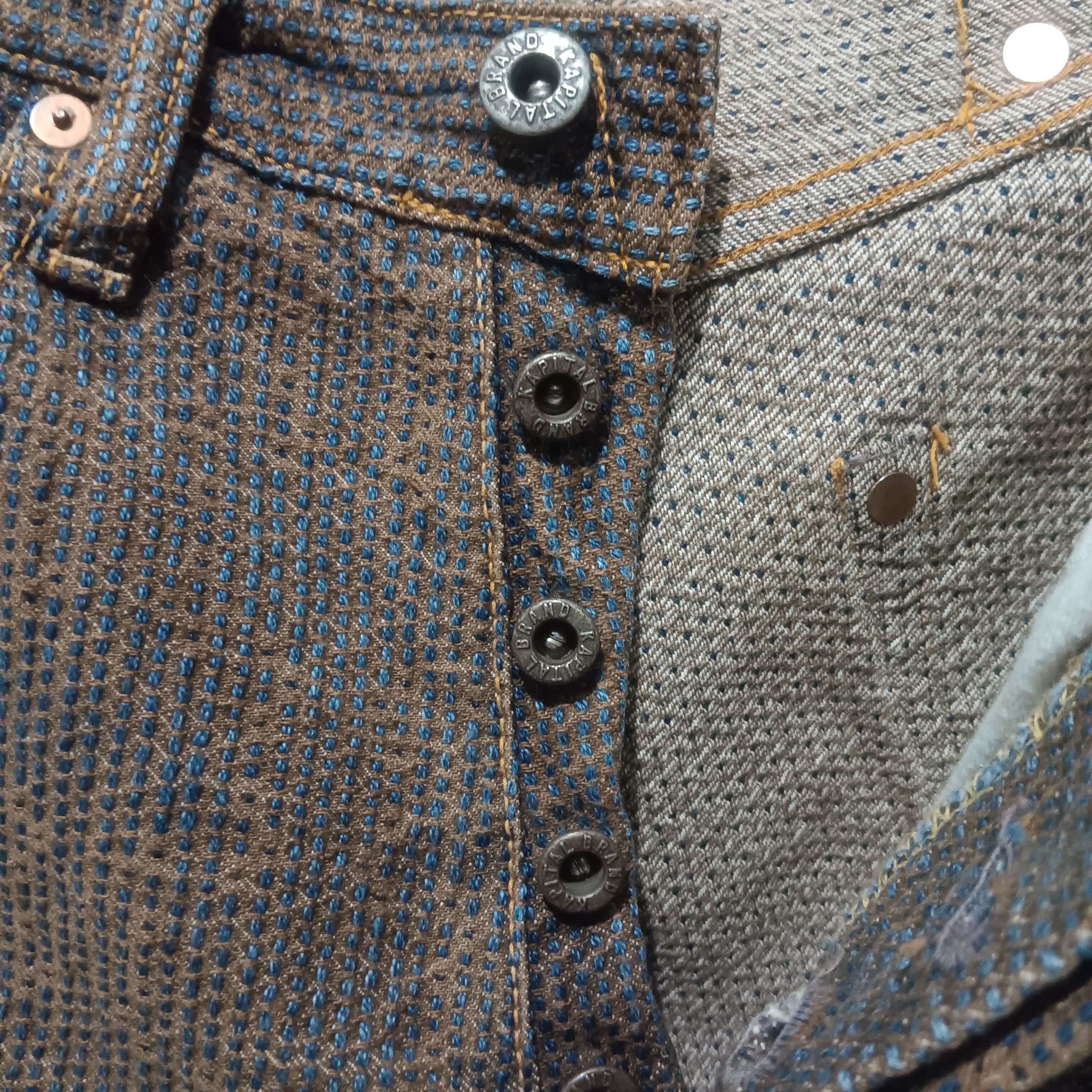 Kapital Kapital Kakisibu Sashiko short denim pants Size US 29 - 4 Thumbnail