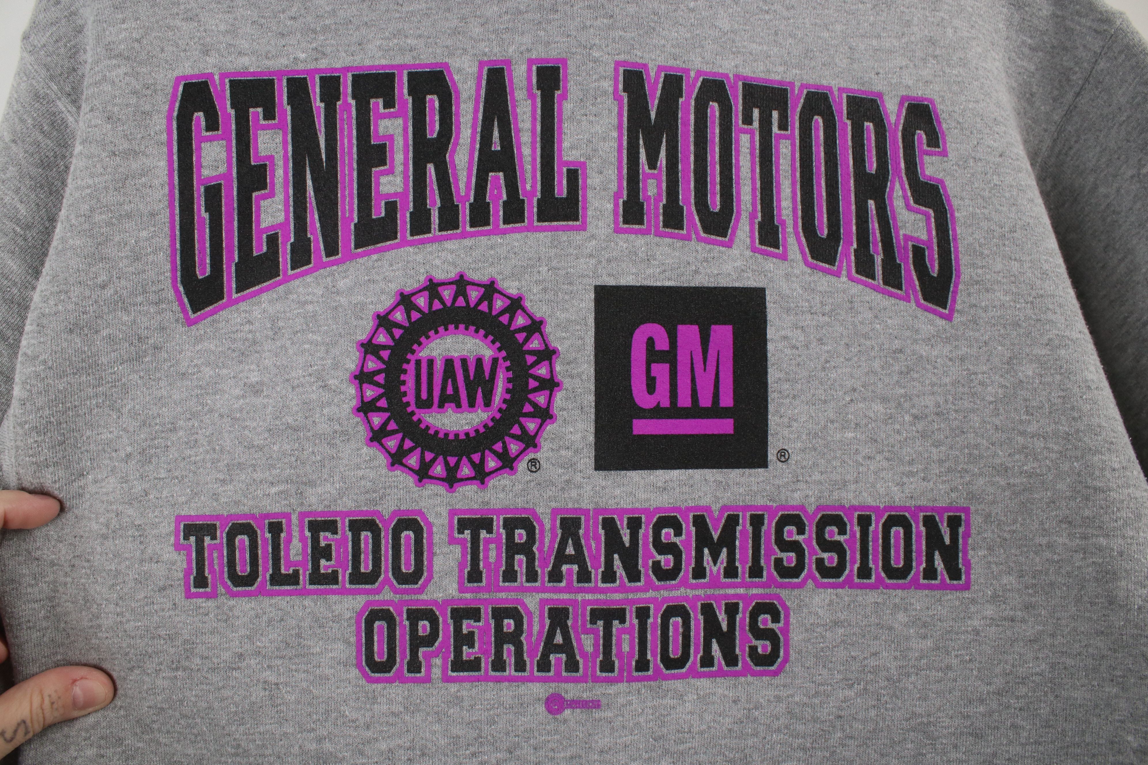 Vintage Vintage 90s General Motors UAW Hoodie Sweatshirt Gray USA Size US S / EU 44-46 / 1 - 7 Thumbnail