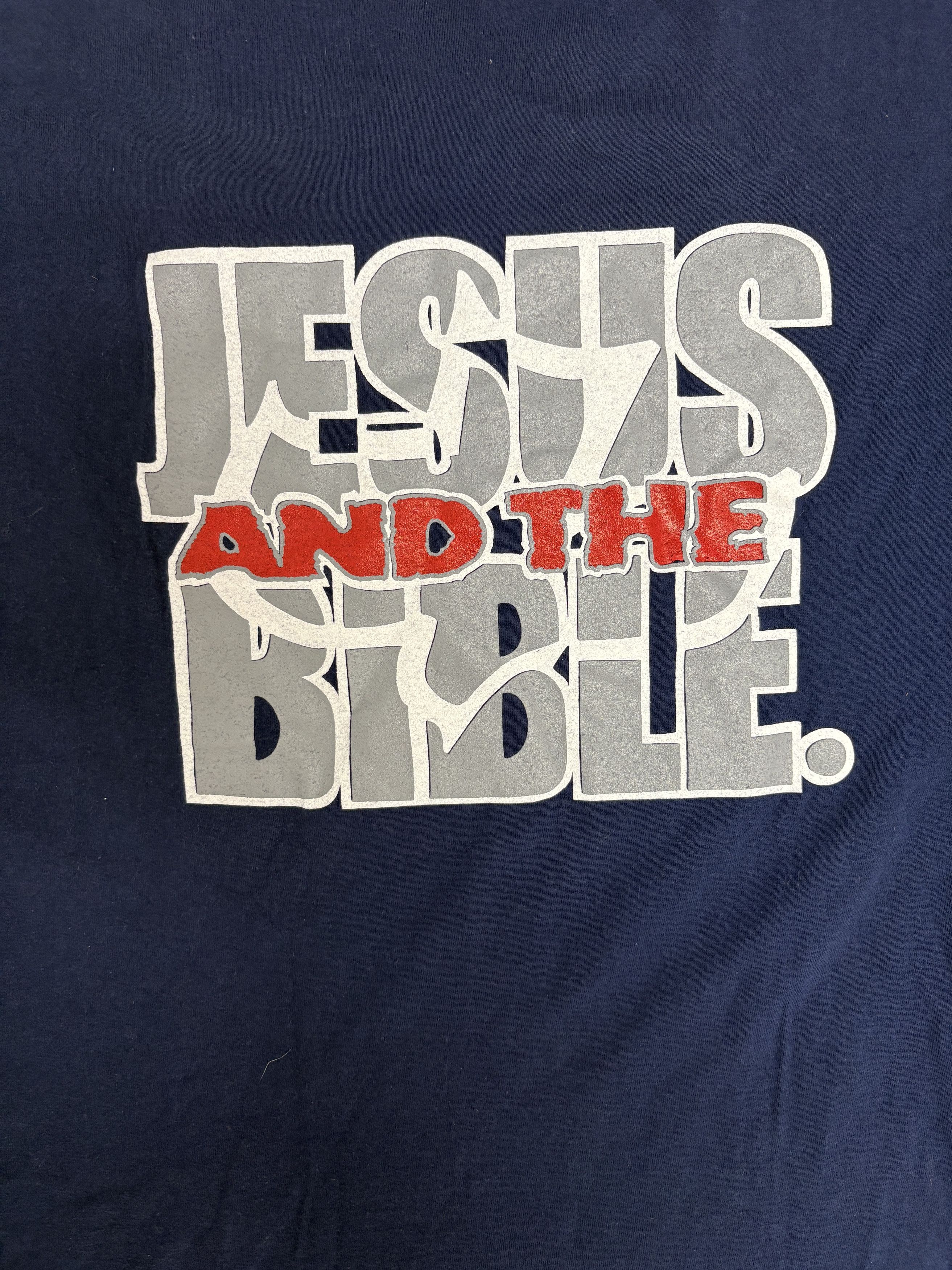 Vintage Jesus And The Bible Vintage Blue T-Shirt Tee Size US XL / EU 56 / 4 - 2 Thumbnail