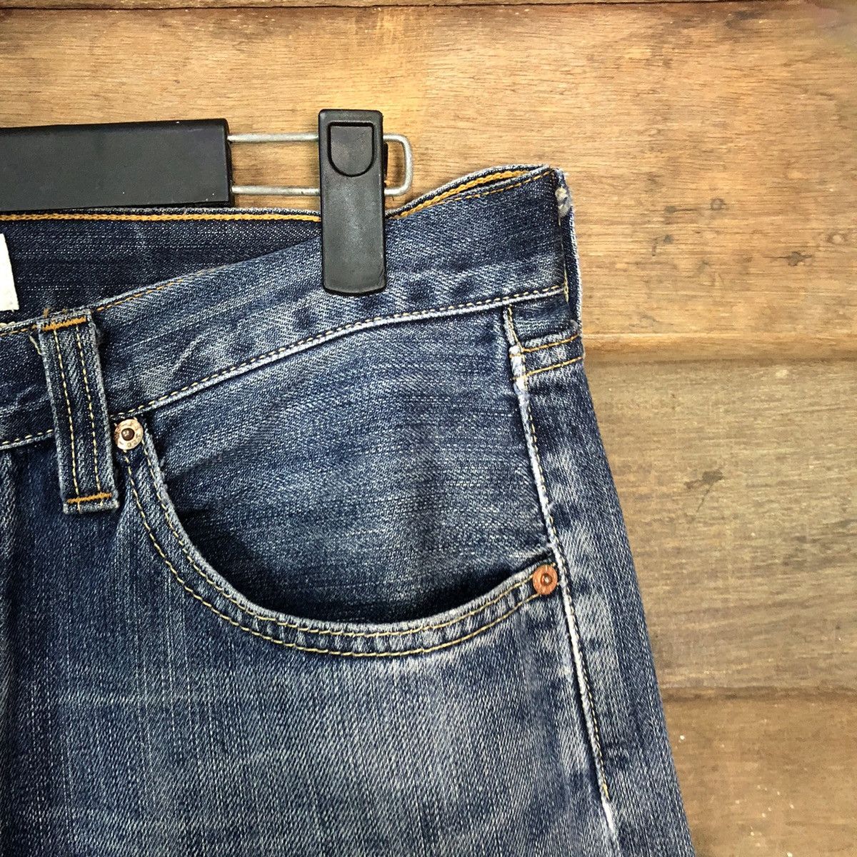 Levi's 501 Levis ripped distressed Blue faded Denim Pants #7309 Size US 31 - 8 Thumbnail