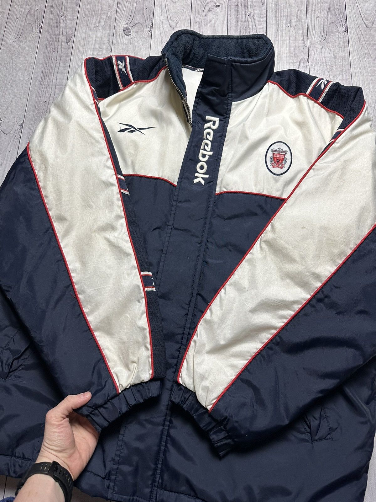 Reebok Vintage Reebok Liverpool soccer parka jacket size XL logo Size US XL / EU 56 / 4 - 10 Thumbnail