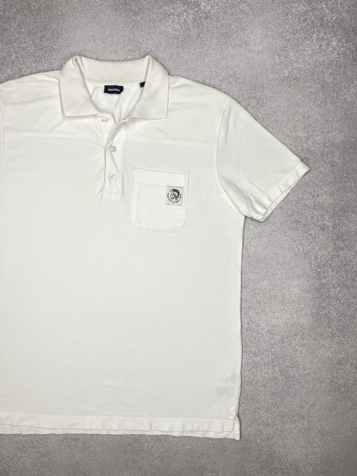 Diesel Mens Diesel White Polo Small Logo Skull Y2K Size M Size US M / EU 48-50 / 2 - 3 Thumbnail