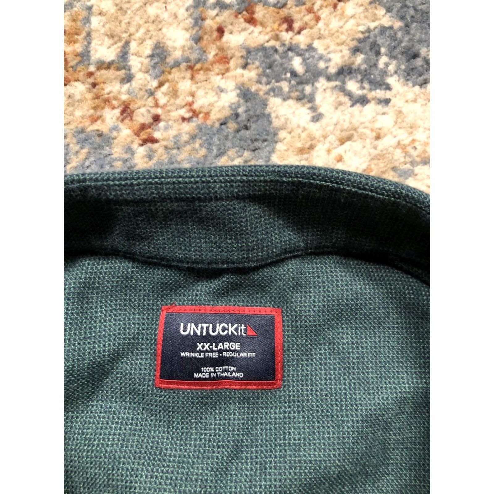 UNTUCKit UNTUCKit Shirt Mens 2XL Green Solid Non-Iron Wrinkle Free Long Sleeve Button-Up Casual Shirt Mens 2XL Green Wrinkle Free Non-Iron Button-Up Casual Size US XXL / EU 58 / 5 - 7 Thumbnail