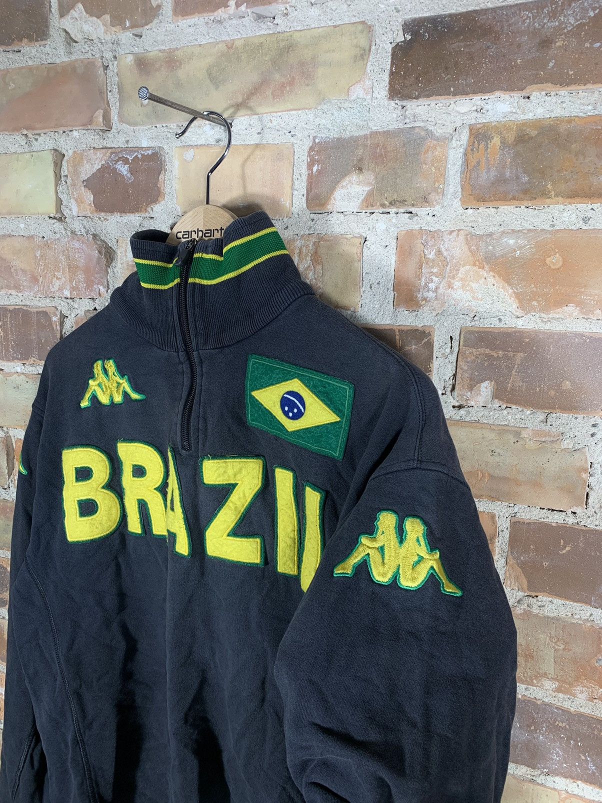 Kappa Vintage 00’s BlockCore Style Kappa Brazil Soccer Sweatshirt Size US L / EU 52-54 / 3 - 5 Thumbnail
