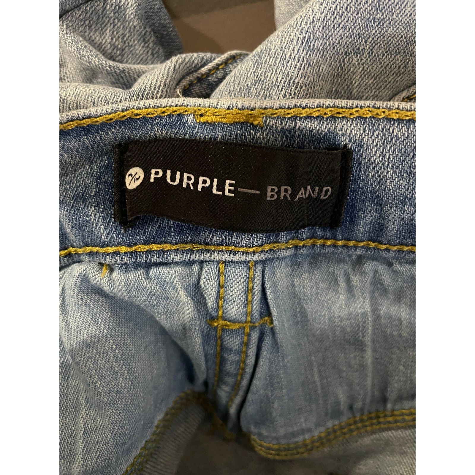 Purple Brand Purple Brand Blue Knee Ripped Jeans Size US 32 / EU 48 - 3 Thumbnail
