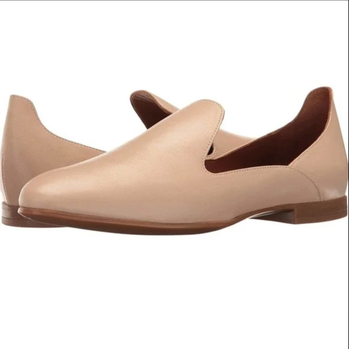 image of Aquatalia Women's Emmaline Nappa Slip-On Loafer Nude Size 7 in Cream
