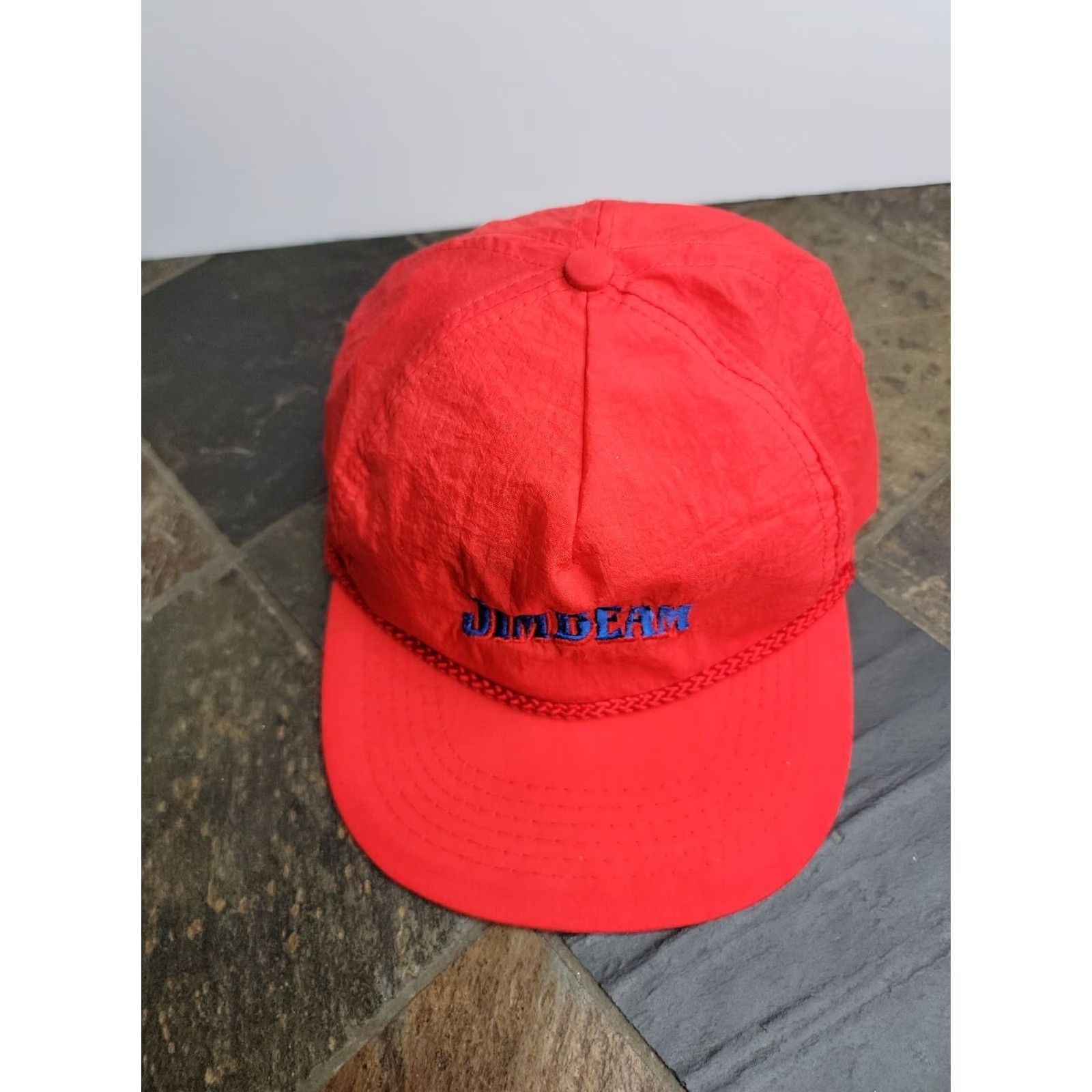 Roper VINTAGE Jim Beam Embroidered Snapback Red Rope Cap Hat Size ONE SIZE - 2 Thumbnail