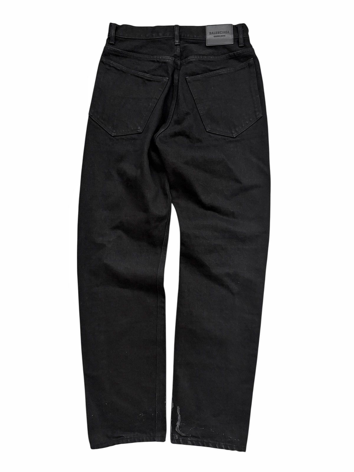 Balenciaga 2022 Japanese Selvedge Heavy Denim Pitch Black Size US 30 / EU 46 - 2 Thumbnail