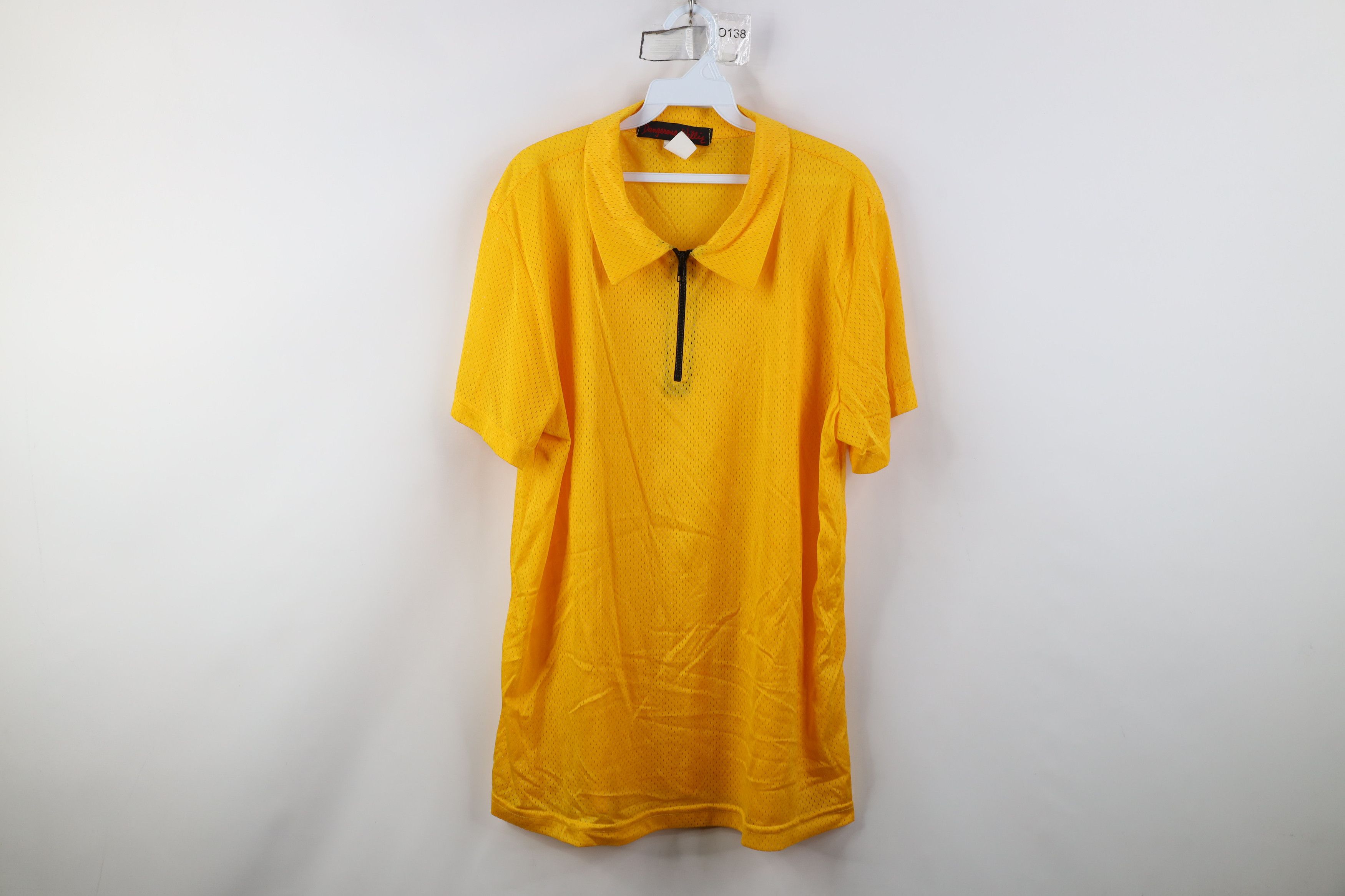 Vintage Vintage 90s Streetwear Dance Rave Half Zip Polo Shirt USA Size US XL / EU 56 / 4 - 1 Thumbnail