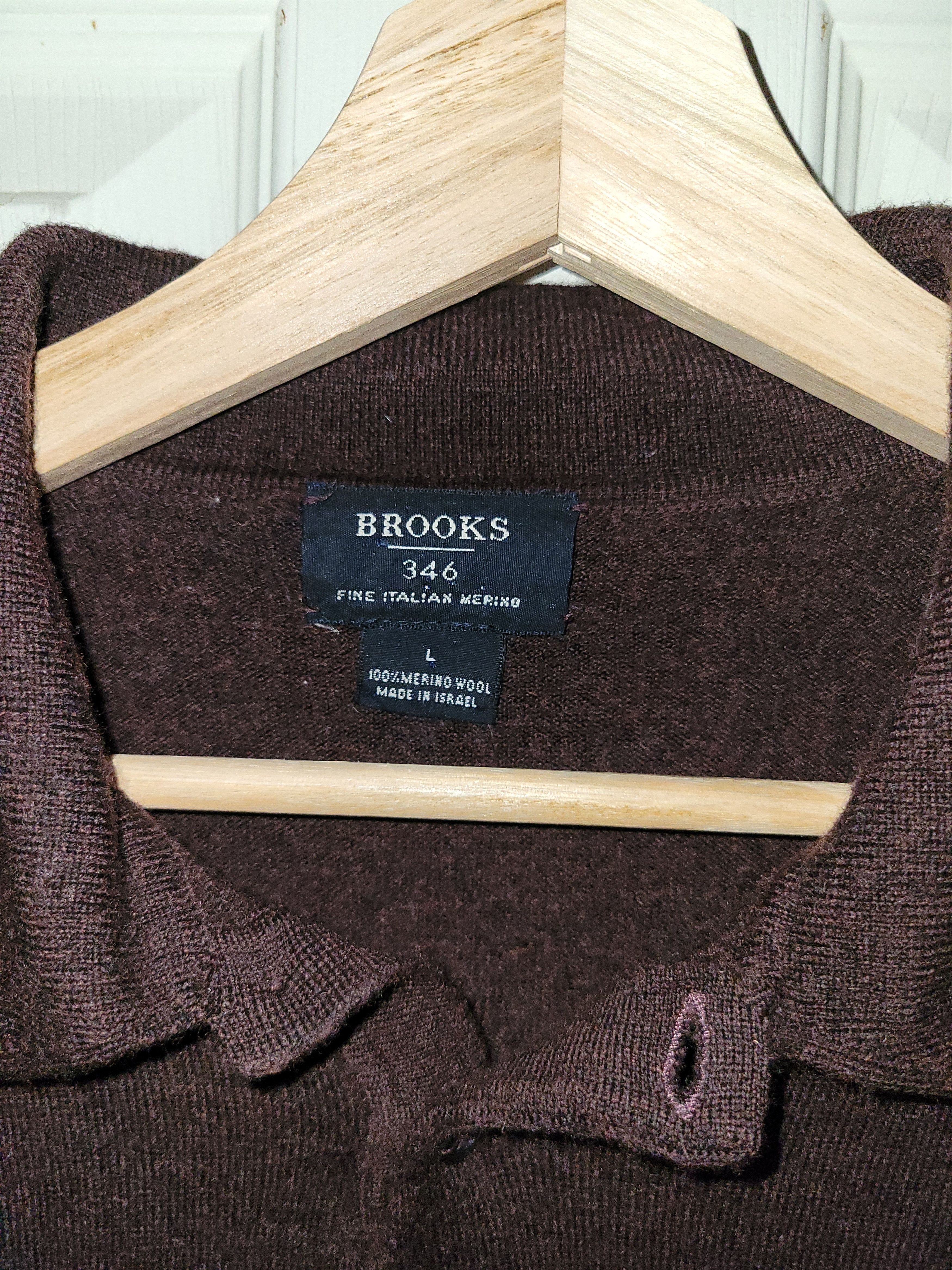 Brooks Brothers Brooks Brothers "346" Fine Italian Merino Polo Sweater Size US L / EU 52-54 / 3 - 2 Thumbnail
