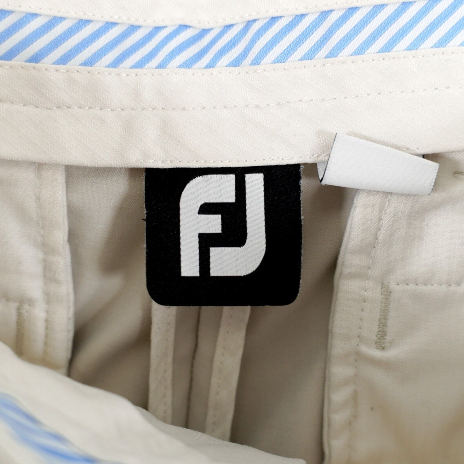 Footjoy Footjoy Gray Cream GOlf Mid Rise Flat Front Polyester Spande Size US 34 / EU 50 - 6 Thumbnail