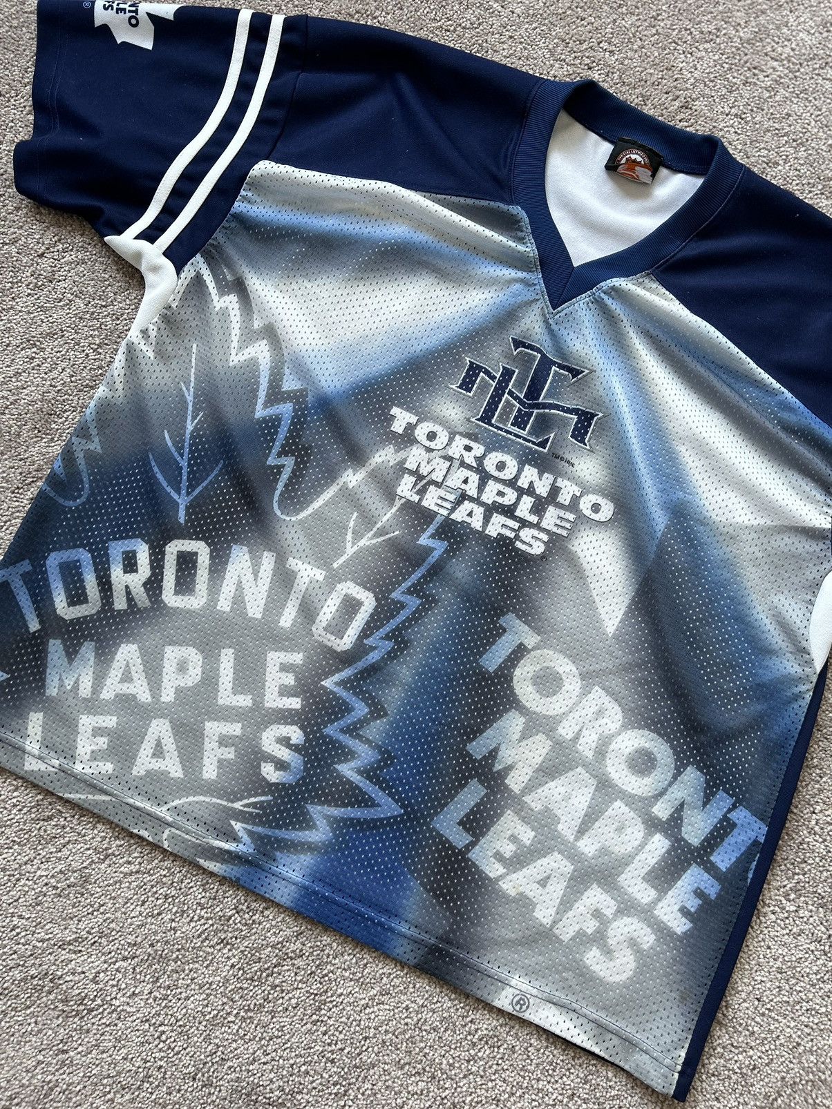 NHL × Vintage Early 2000s Toronto Maple Leafs Jersey Tee Size US L / EU 52-54 / 3 - 3 Thumbnail