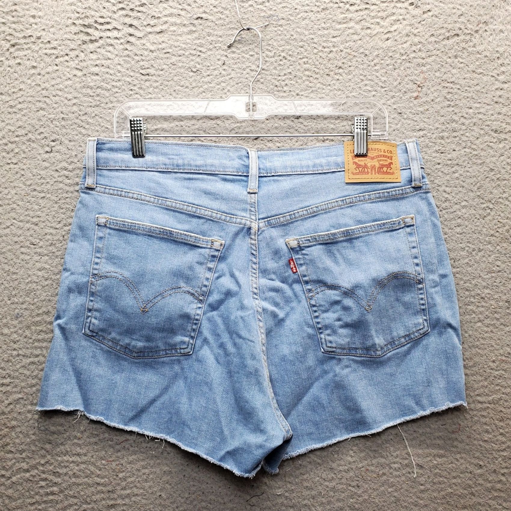 Levi's Levi's Womens 32 Blue Denim High-Rise Cut-Off Light Wash Jean Shorts Size 24" / US 00 / IT 34 - 2 Thumbnail