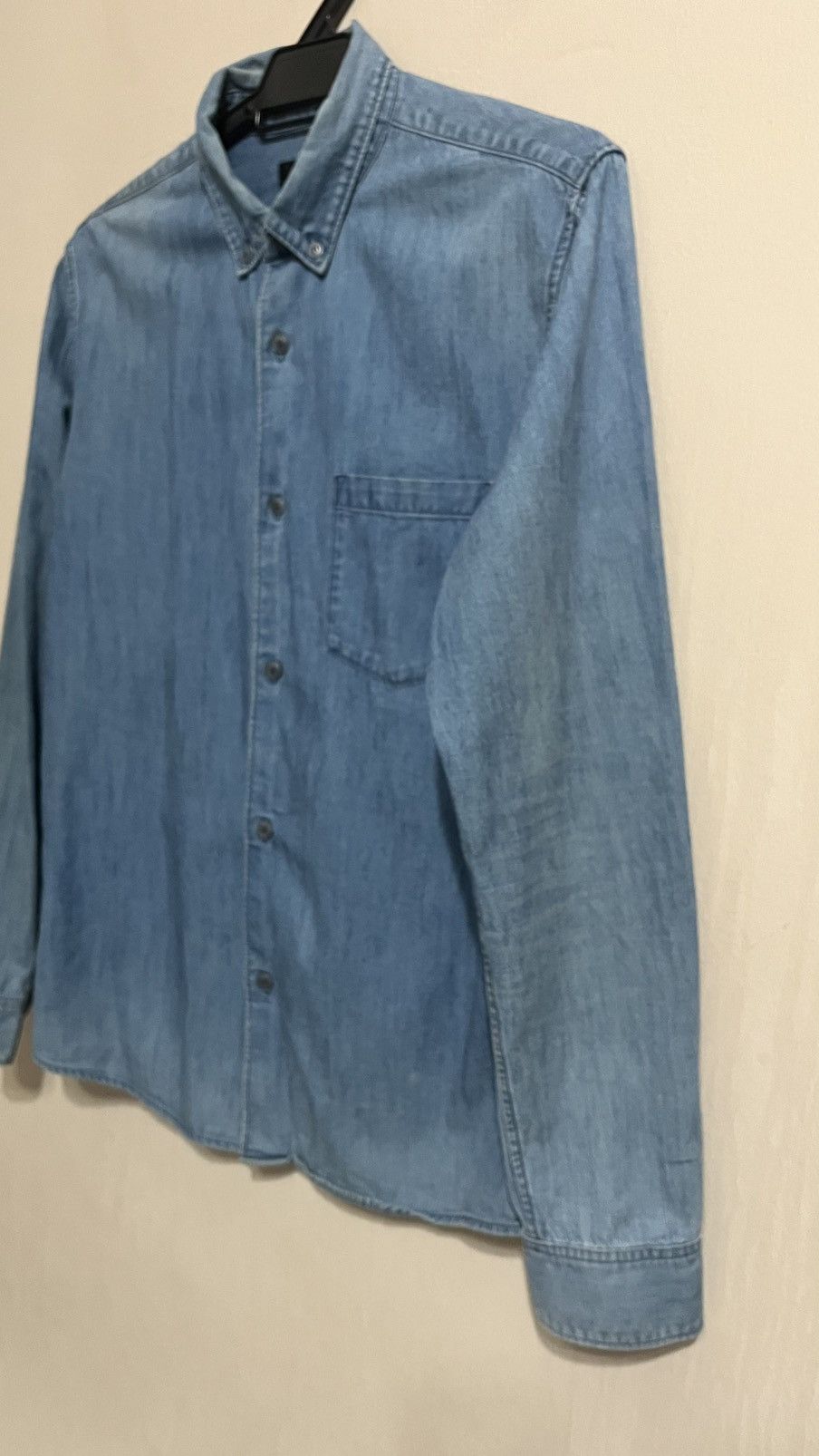A.P.C. Vintage A.P.C Faded Denim Button Up Shirt Size US S / EU 44-46 / 1 - 4 Thumbnail