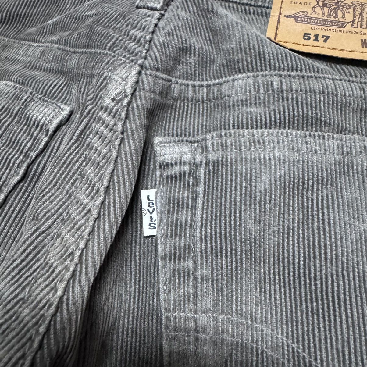 Levi's Vintage 90s Levis 517 Grey Corduroy Flare Jeans Hedi Slimane Size US 28 / EU 44 - 20 Thumbnail