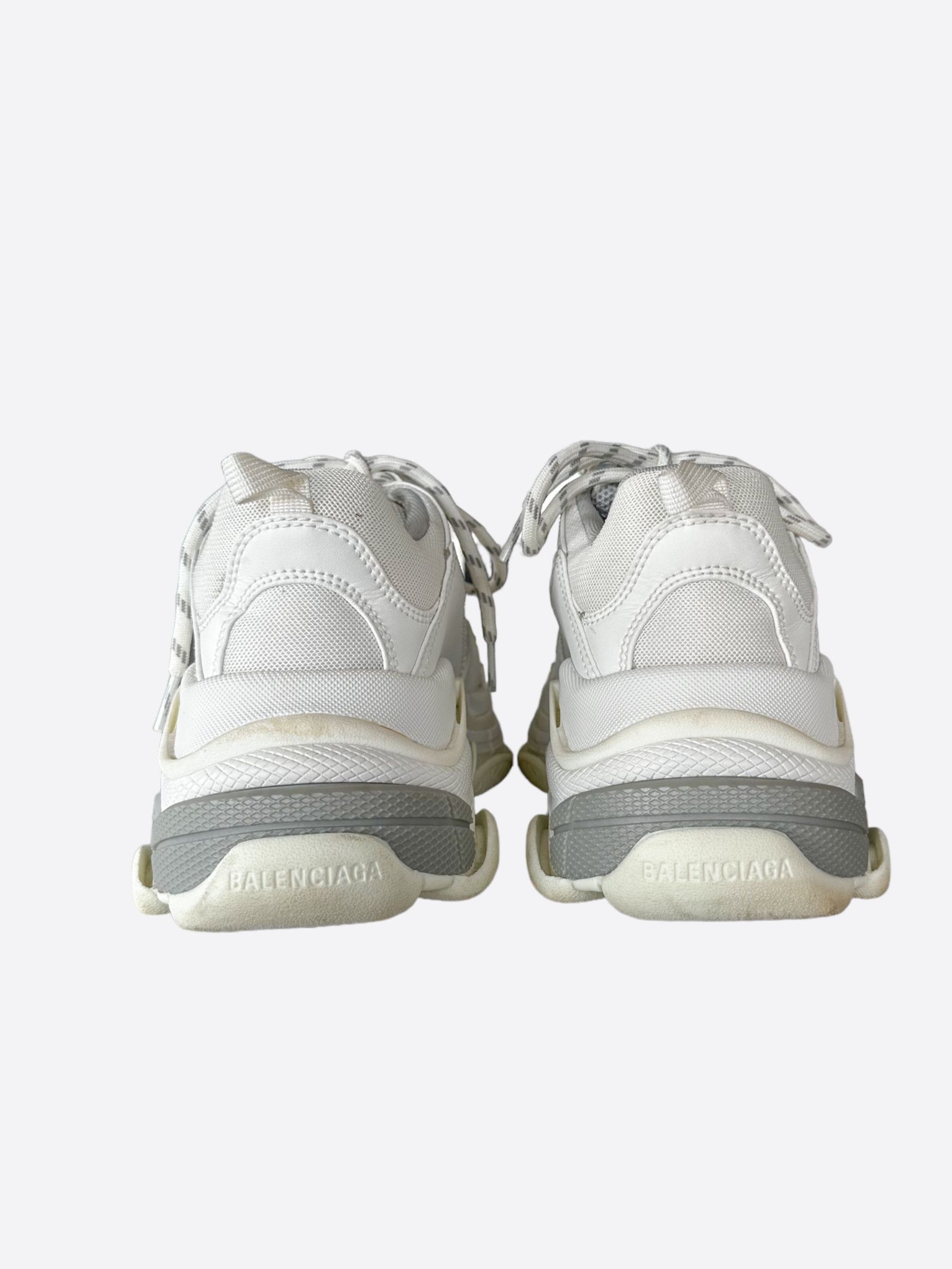 Balenciaga Balenciaga White & Grey Triple S Sneakers Size US 6 / EU 39 - 4 Thumbnail
