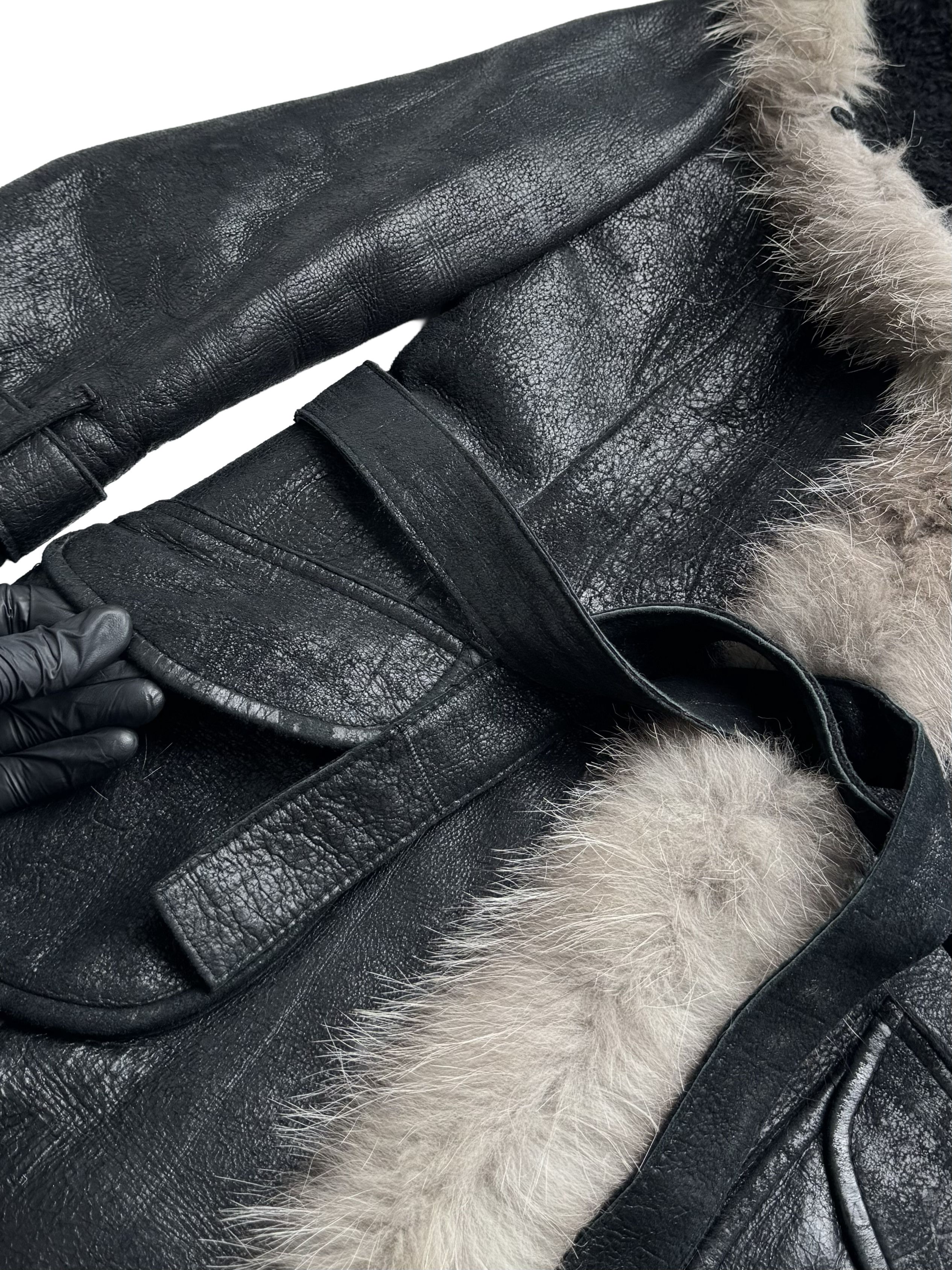 Vintage Vintage Real Sheepskin Hooded Coat With Real Fur Details Size S / US 4 / IT 40 - 10 Thumbnail