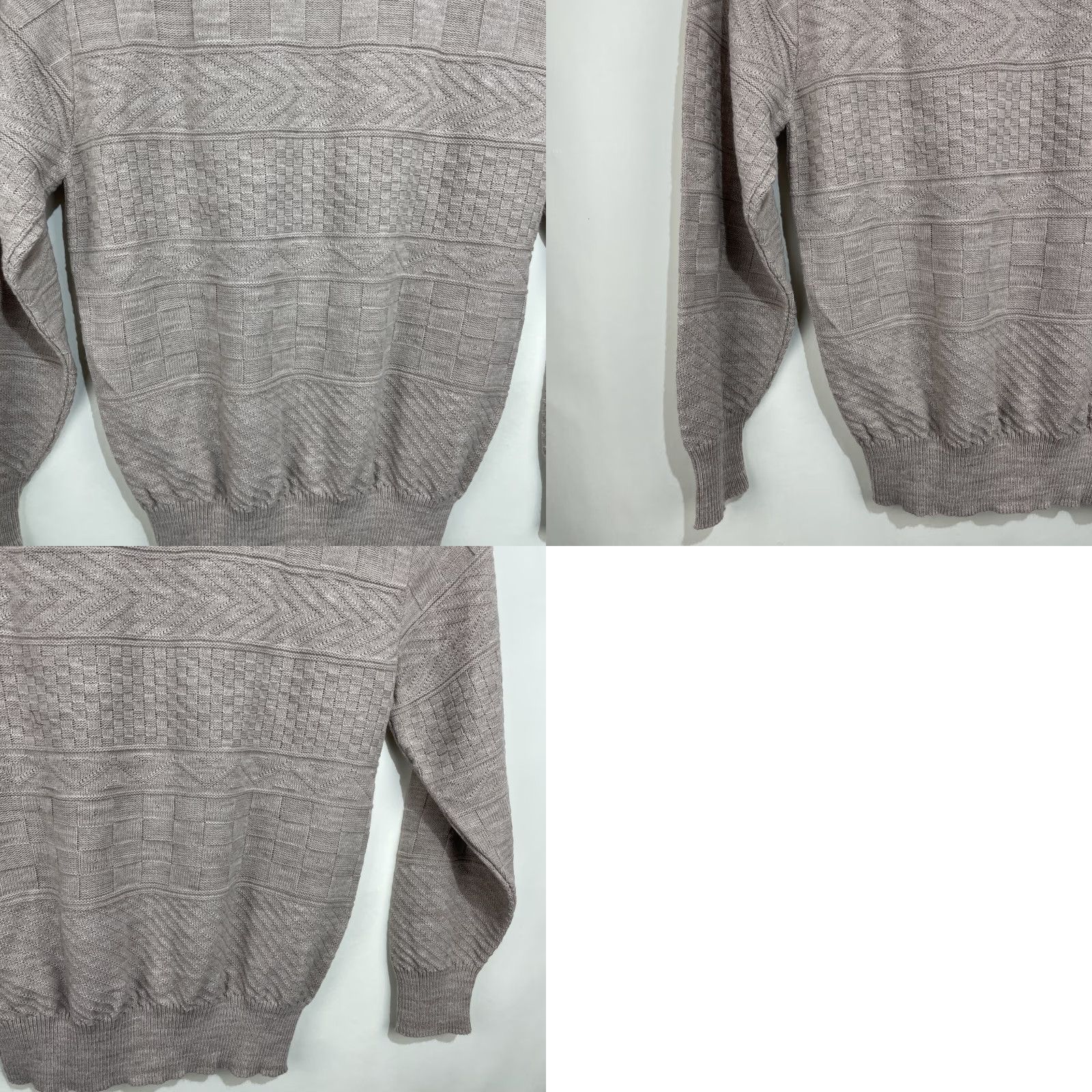 London Fog VINTAGE London Fog Sweater Men Large Knit Crew Neck Tan Geometric Pattern USA 90s Pullover Knits Size US L / EU 52-54 / 3 - 10 Thumbnail