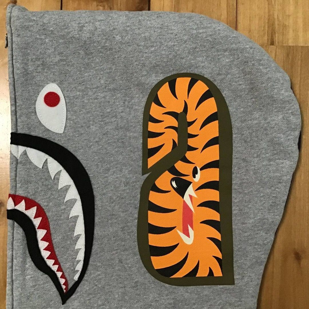 Bape BAPE Grey x Purple camo shark full zip hoodie a bathing ape Size US S / EU 44-46 / 1 - 5 Thumbnail