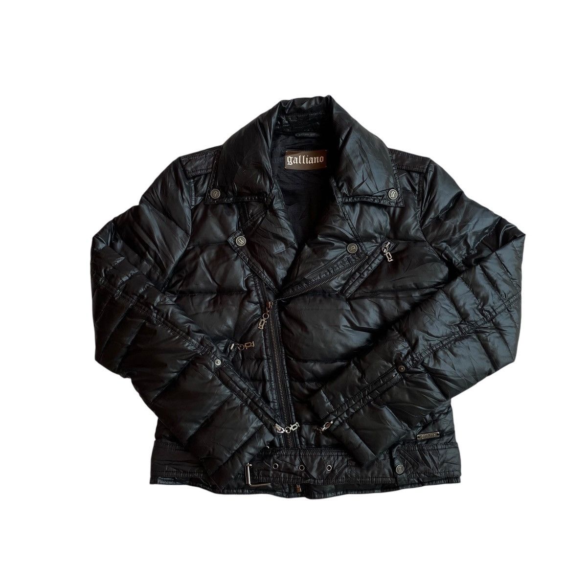 John Galliano Galliano Bikers Puffer Down Jacket Size US S / EU 44-46 / 1 - 5 Thumbnail