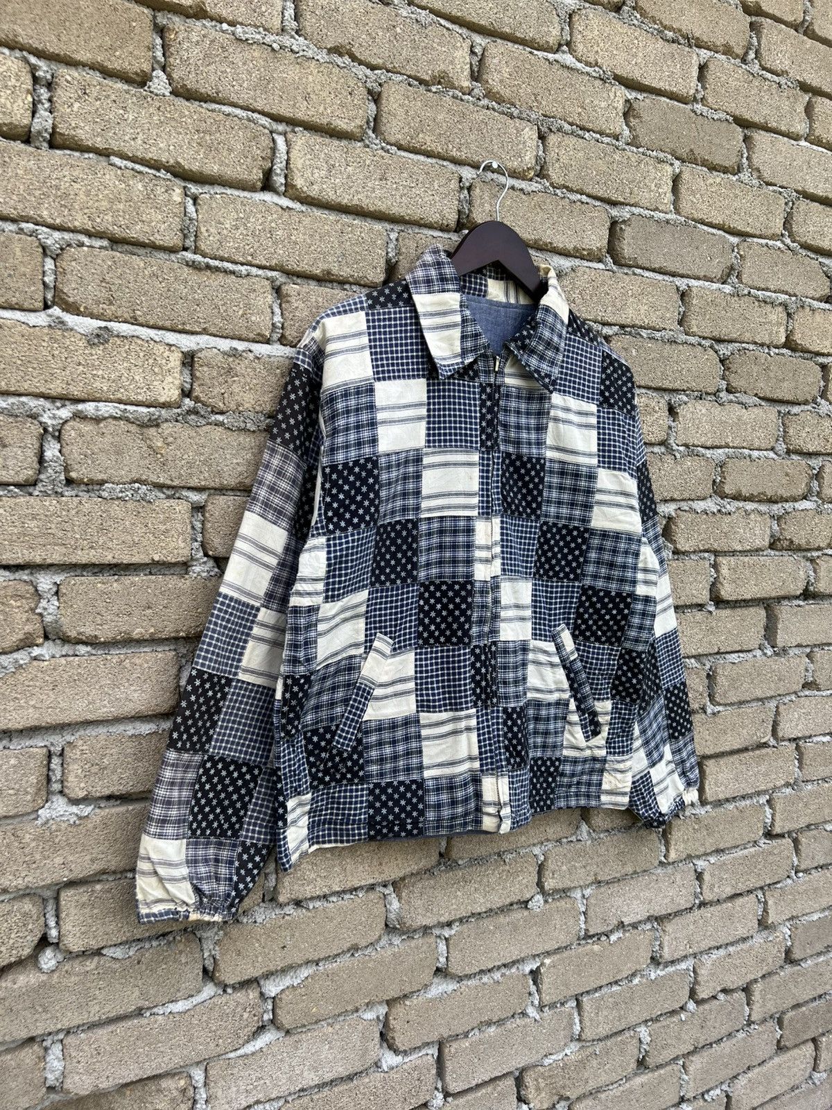 Japanese Brand Real Thing Patchwork Zipper Jacket Reversible Size US M / EU 48-50 / 2 - 3 Thumbnail