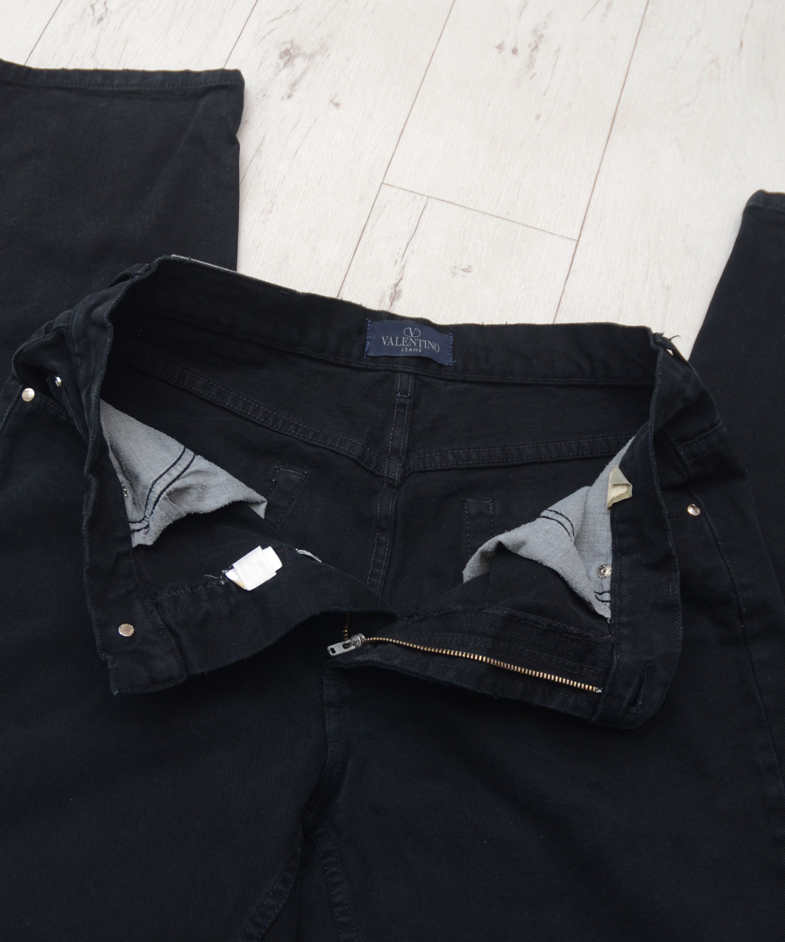 Valentino × Vintage Valentino Jeans Vintage 90s Black Pants Luxury Y2K Size US 34 / EU 50 - 9 Thumbnail